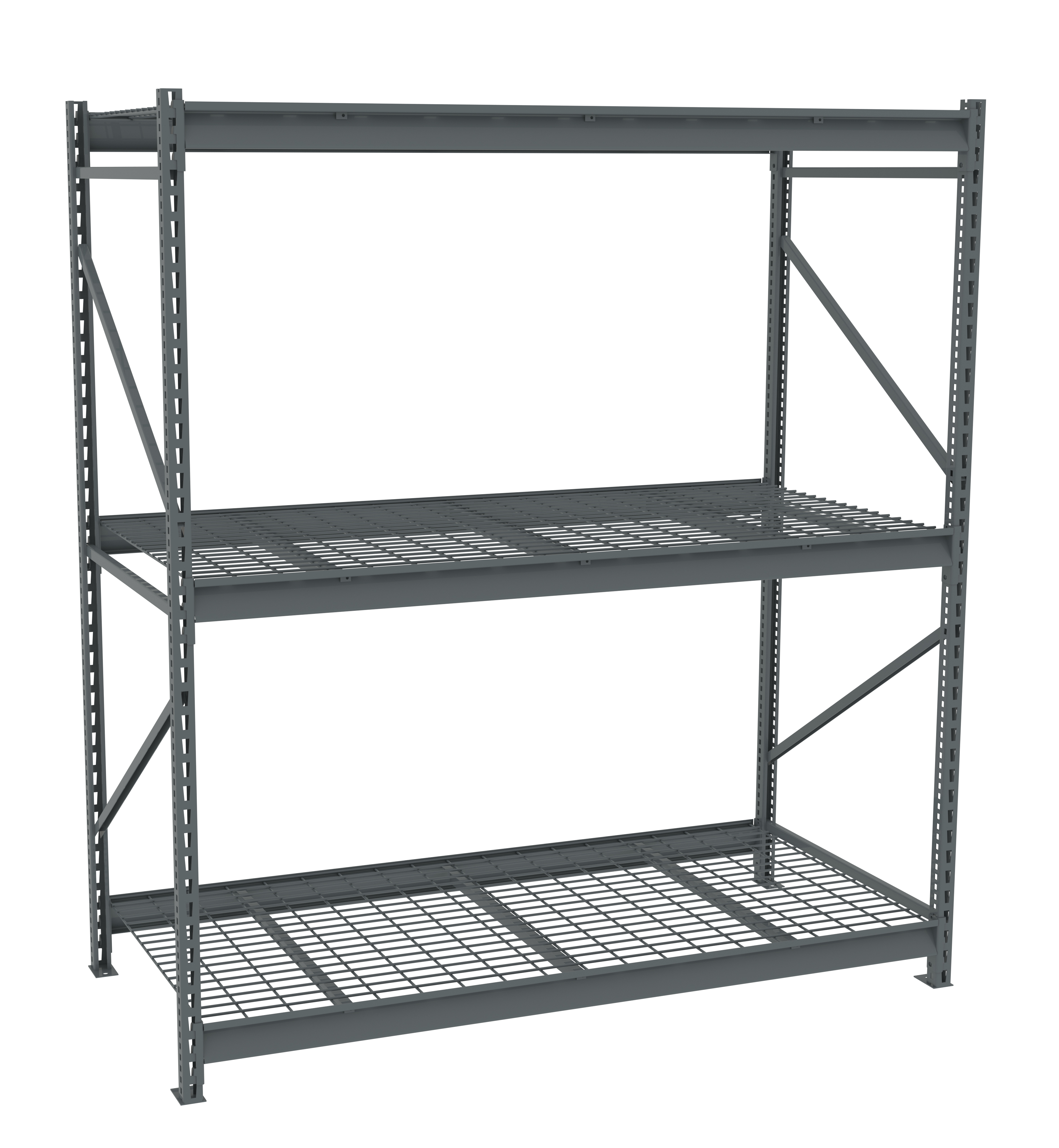 Tennsco Bulk Storage Rack Starter Unit With Wire Decking