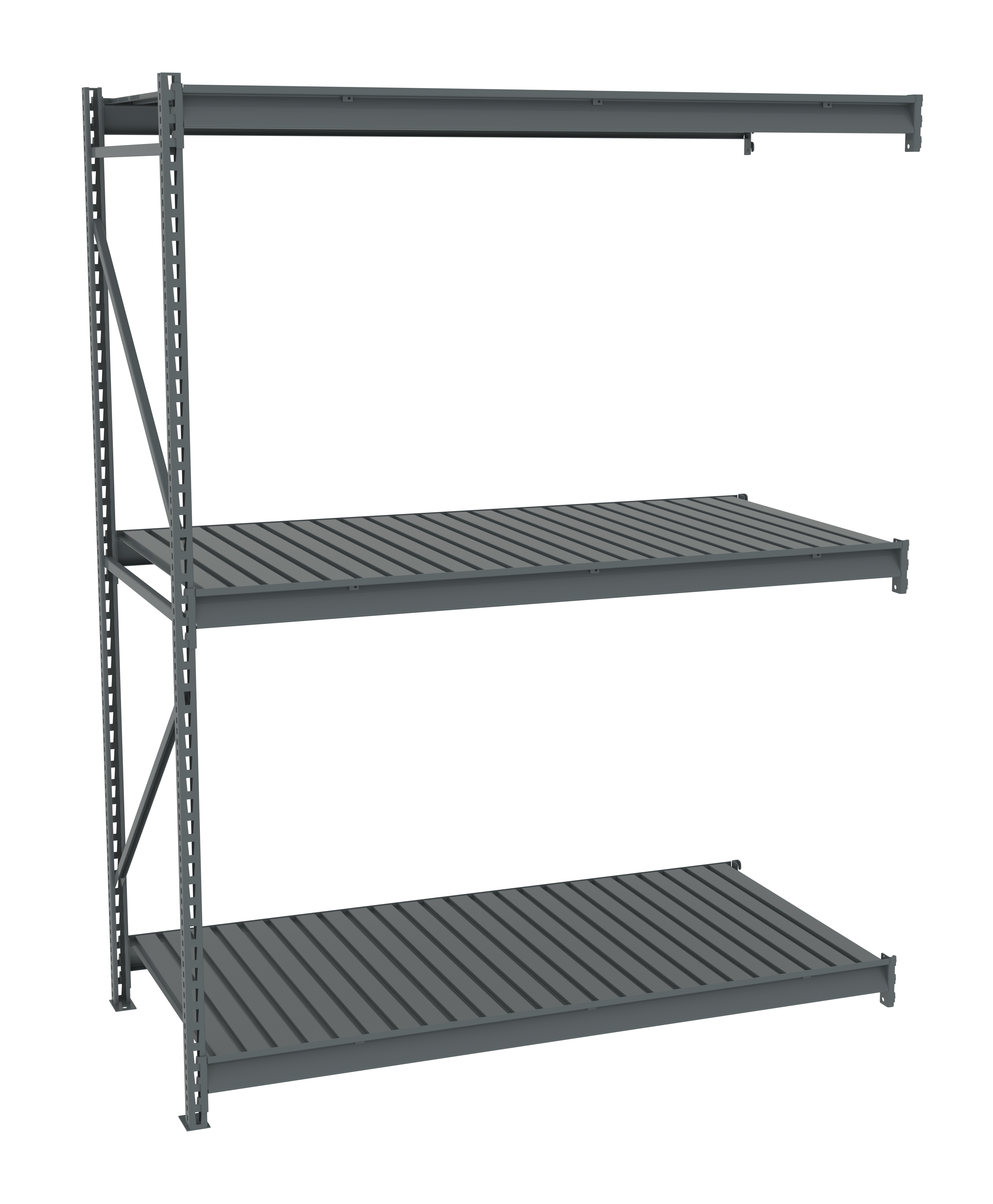 Tennsco Bulk Storage Rack Adder Unit With Corrugated Decking