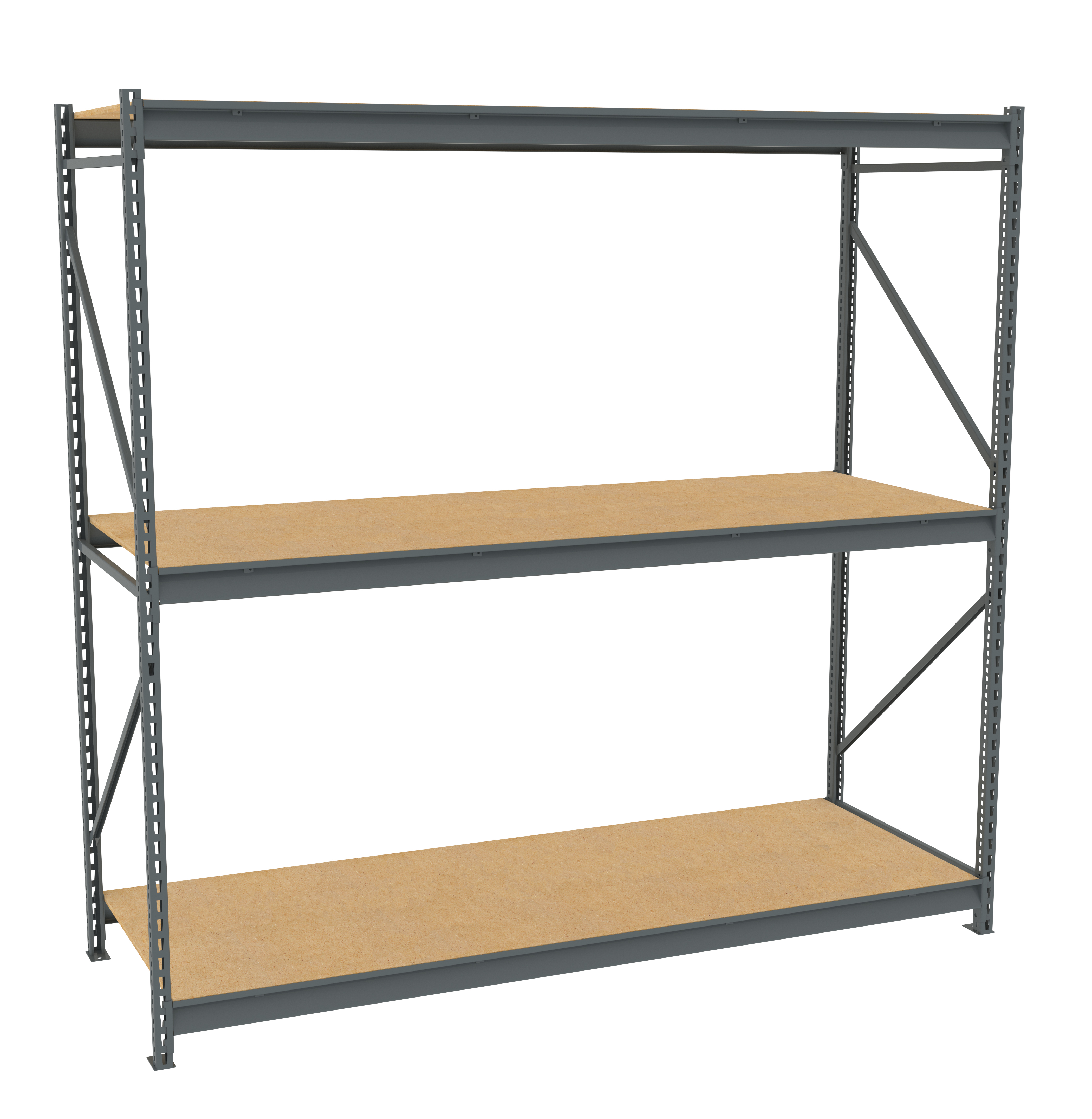 Tennsco Bulk Storage Rack Starter Unit With Particleboard Decking