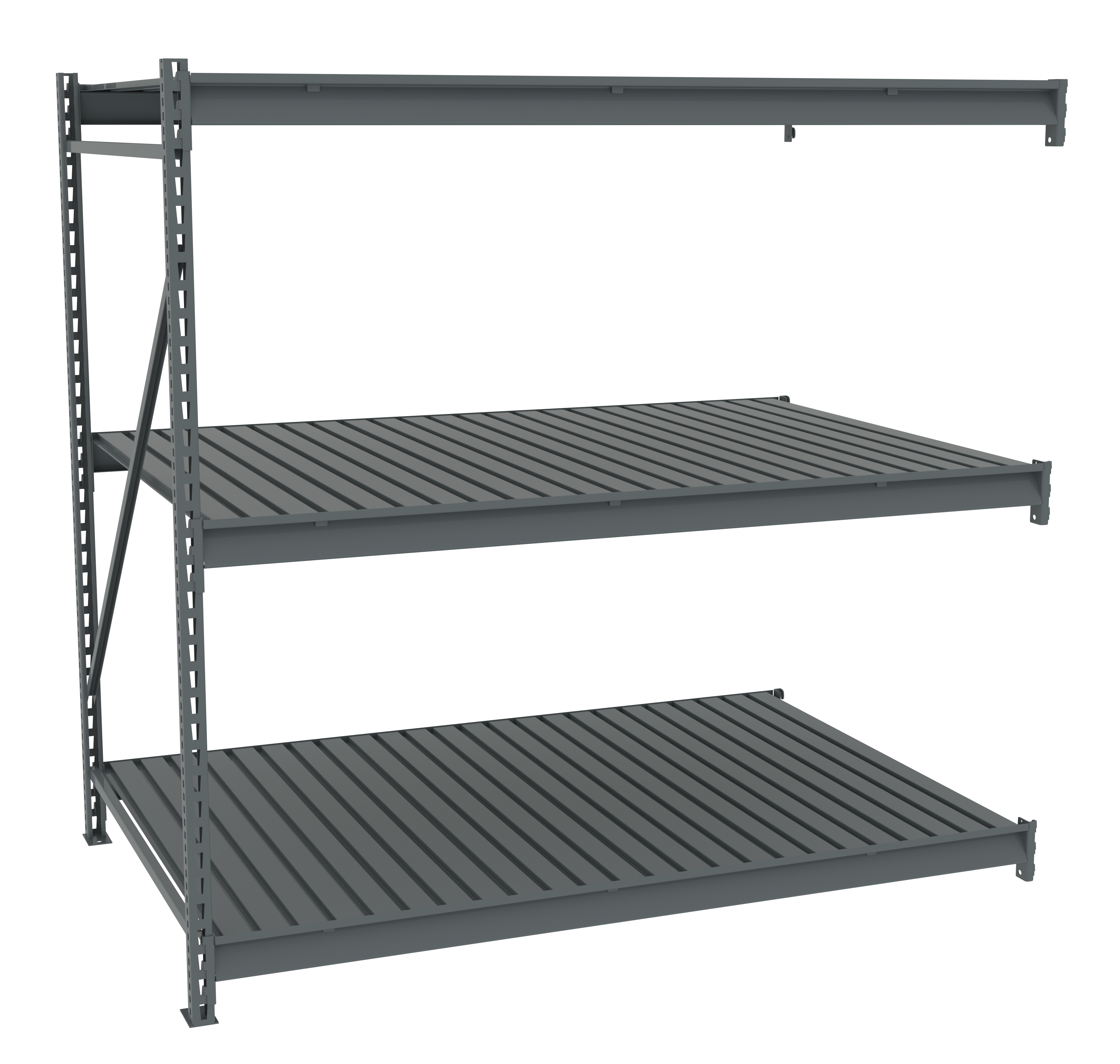 Tennsco Bulk Storage Rack Adder Unit With Corrugated Decking