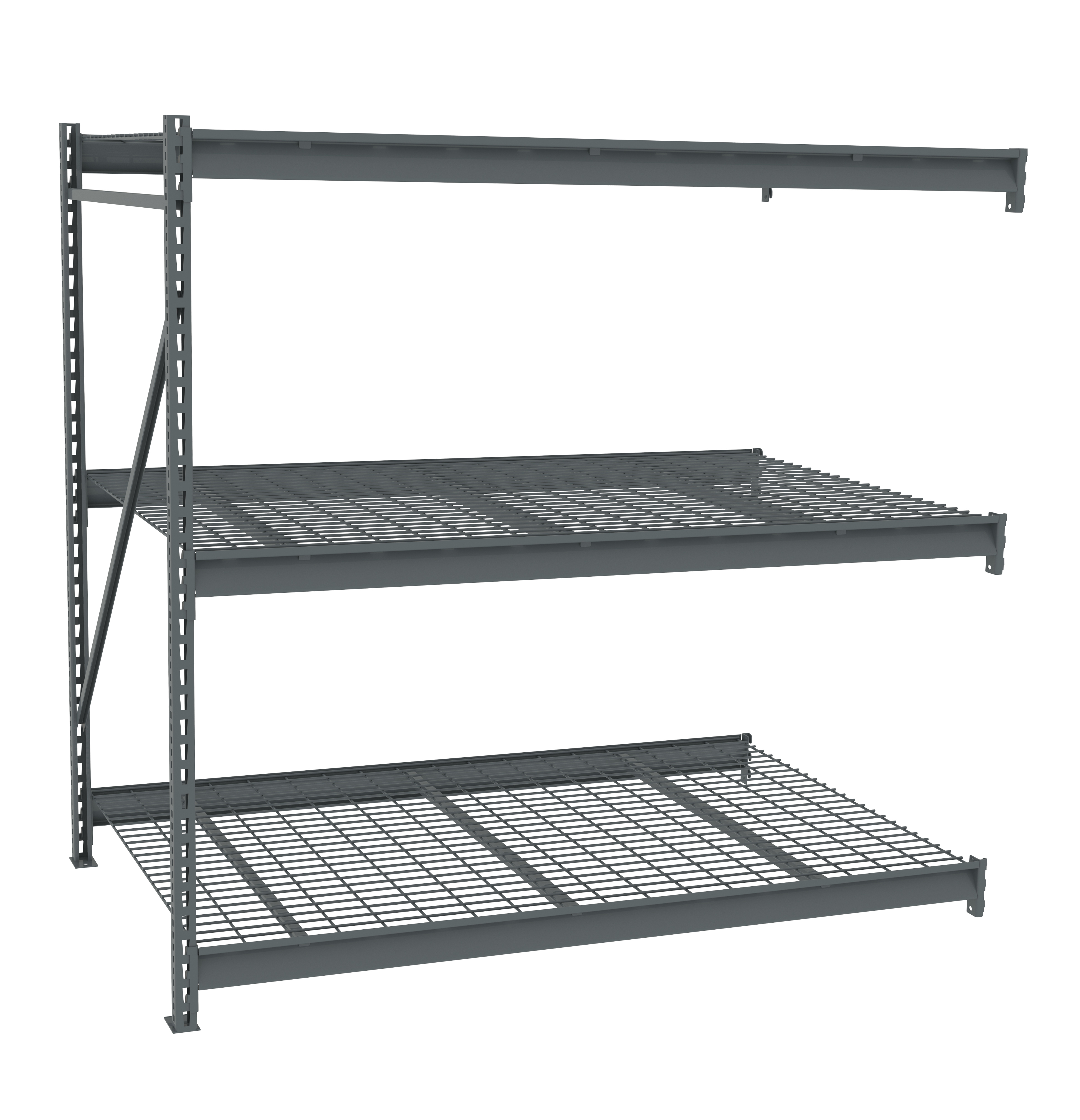 Tennsco Bulk Storage Rack Adder Unit With Wire Decking