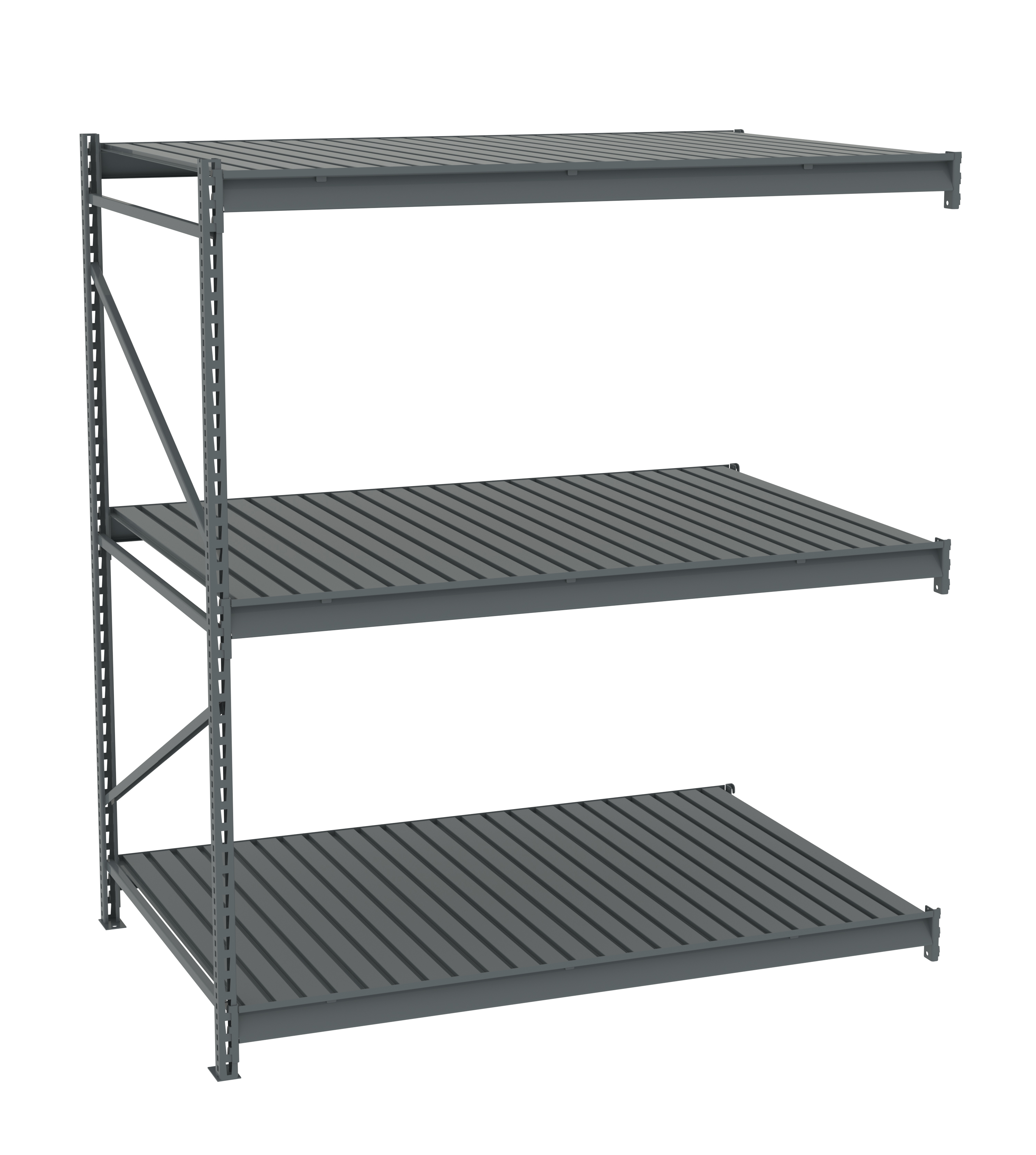 Tennsco Bulk Storage Rack Adder Unit With Corrugated Decking