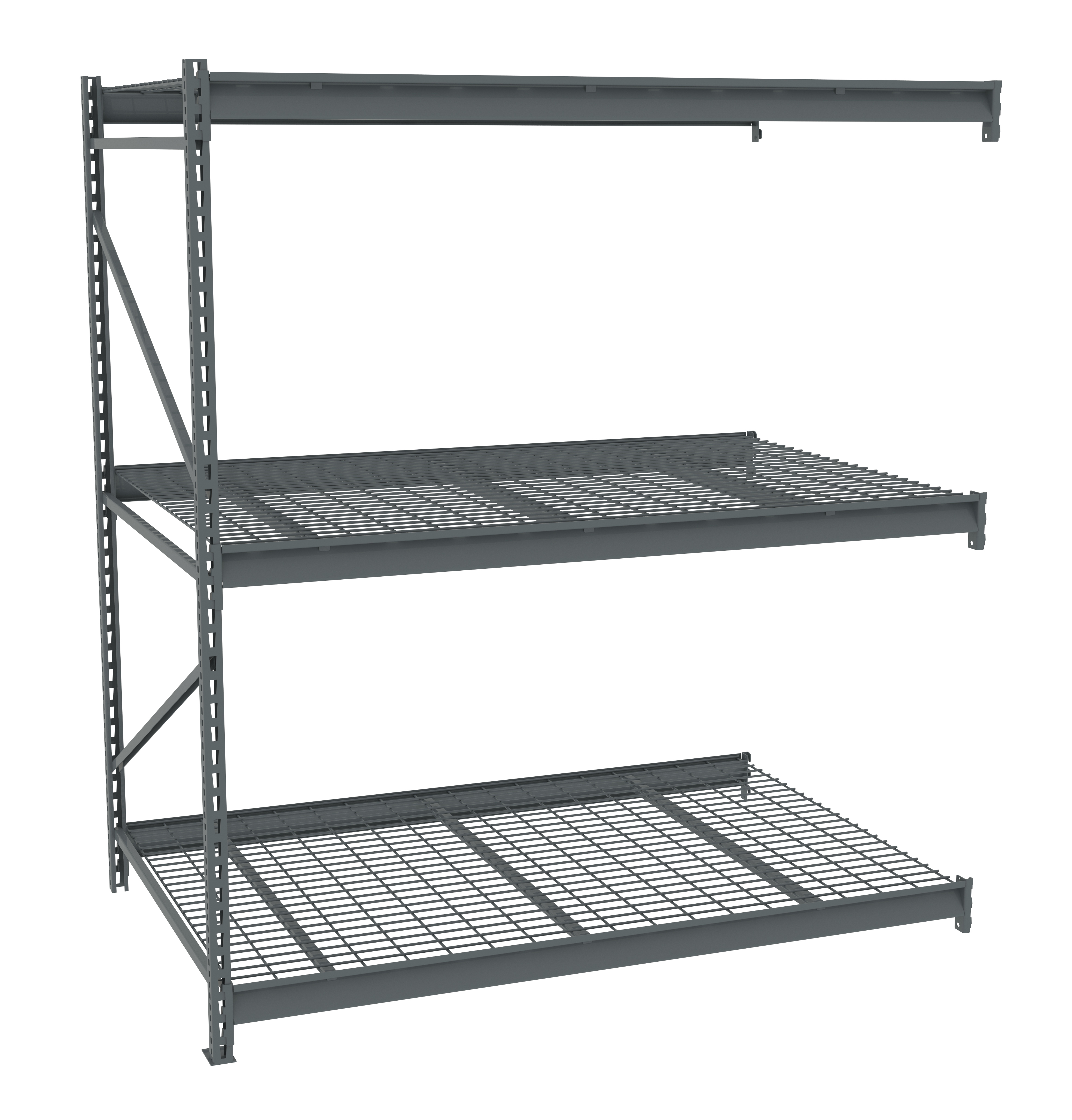 Tennsco Bulk Storage Rack Adder Unit With Wire Decking