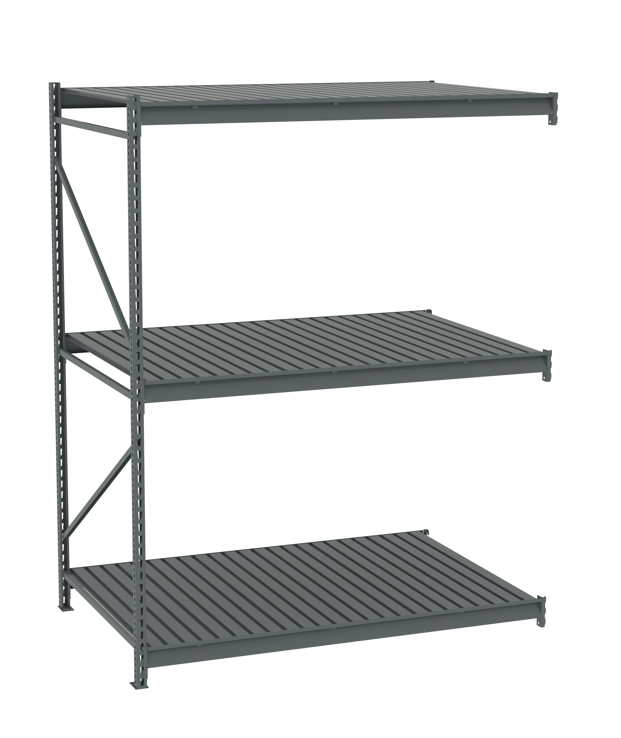 Tennsco Bulk Storage Rack Adder Unit With Corrugated Decking