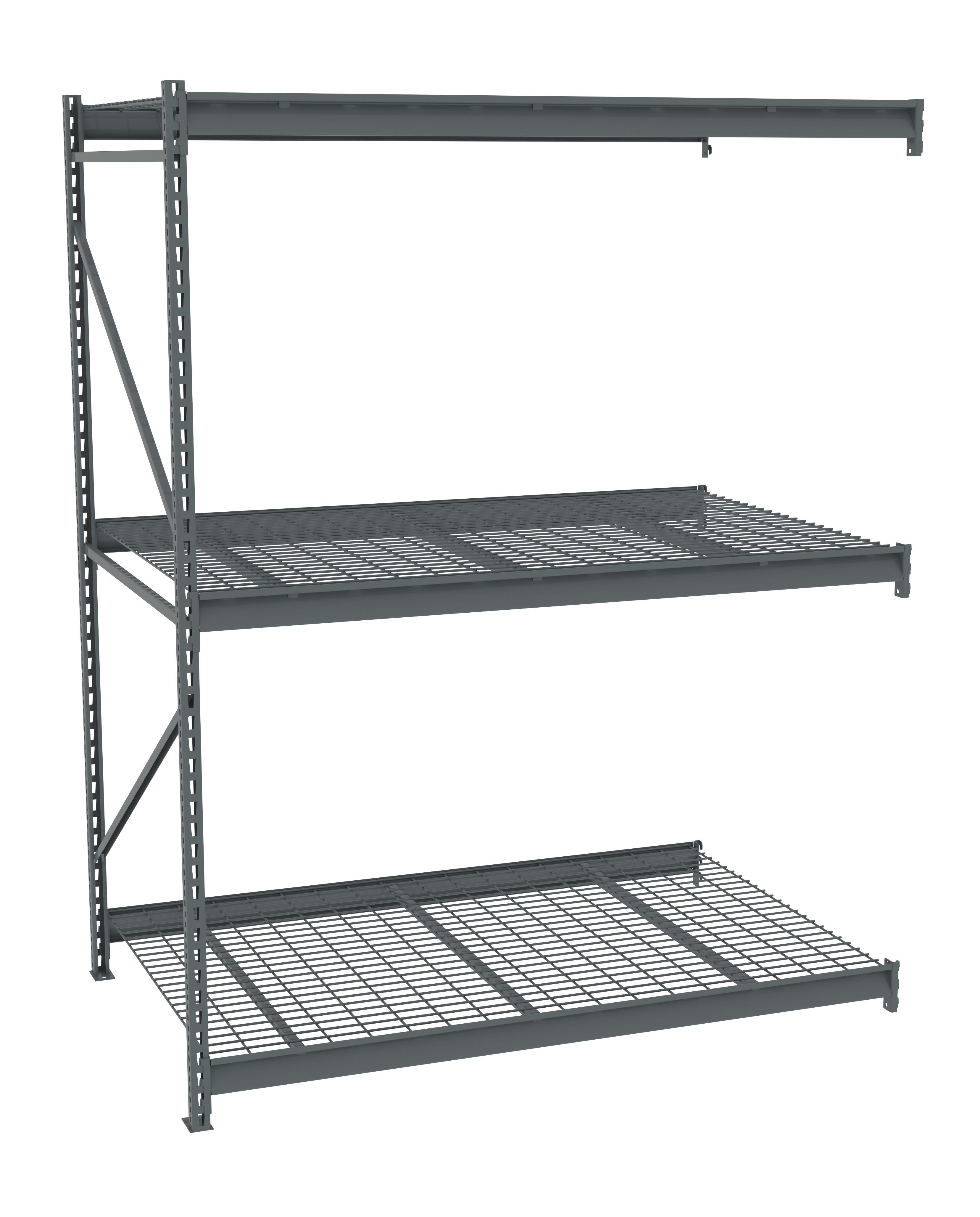 Tennsco Bulk Storage Rack Adder Unit With Wire Decking
