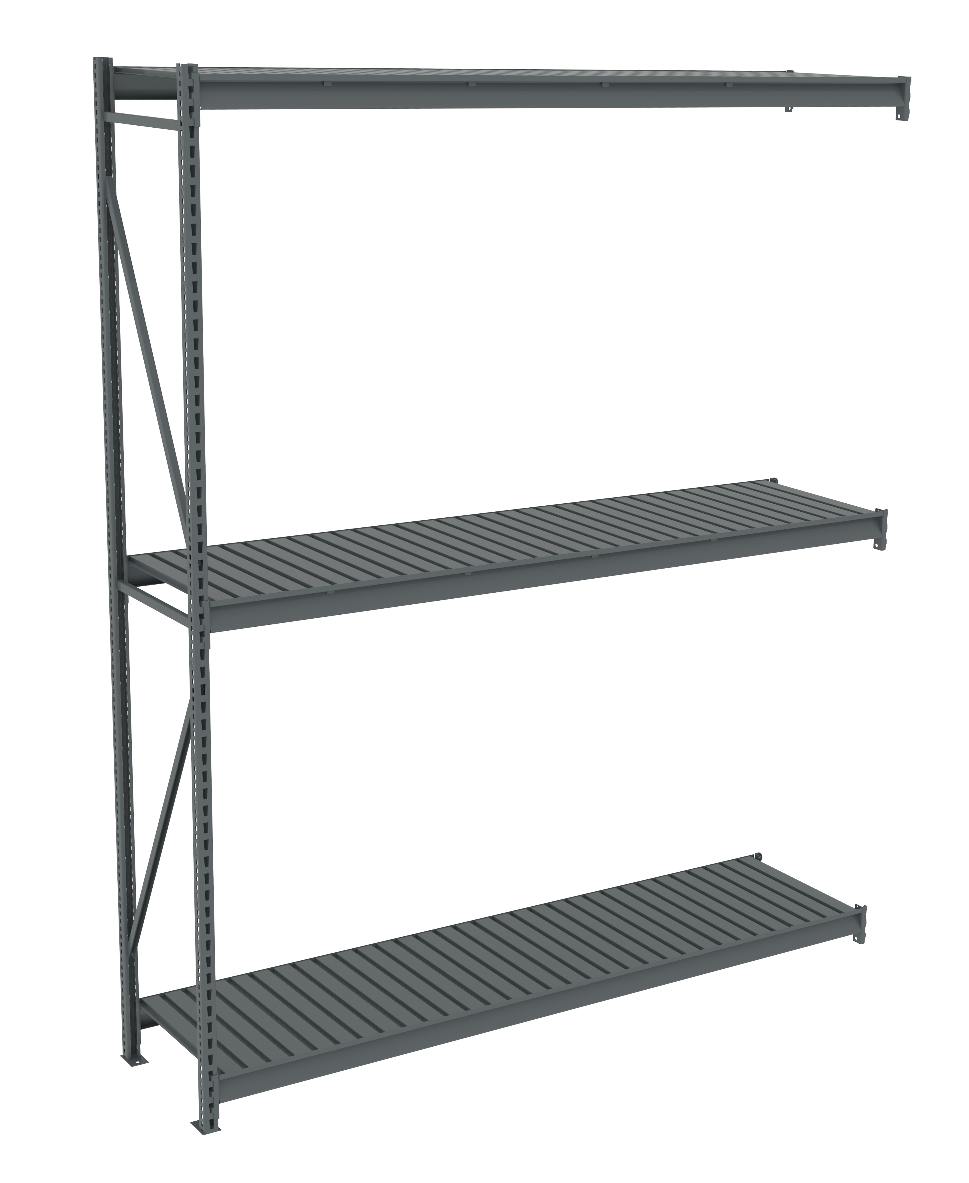 Tennsco Bulk Storage Rack Adder Unit With Corrugated Decking