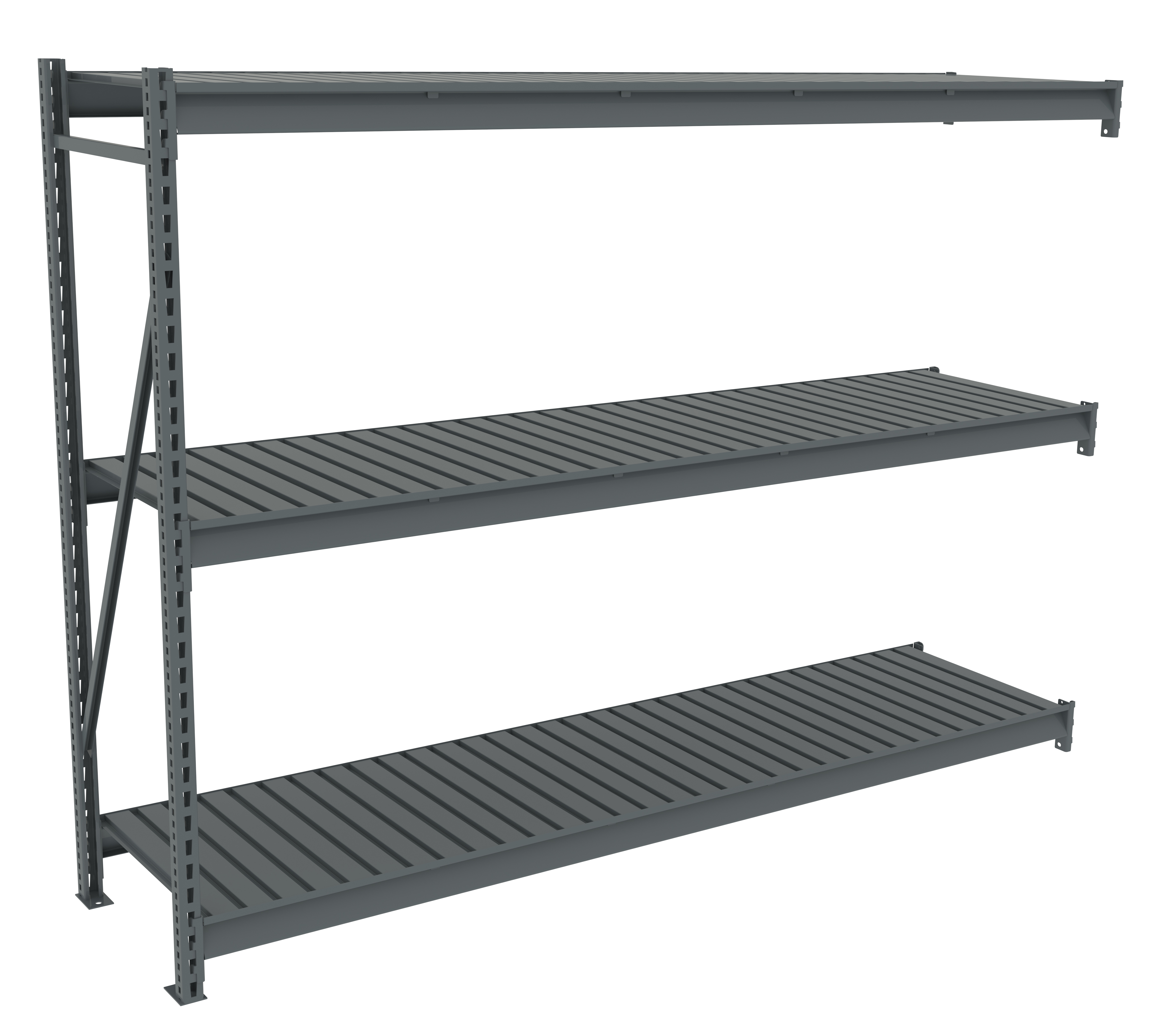 Tennsco Bulk Storage Rack Adder Unit With Corrugated Decking