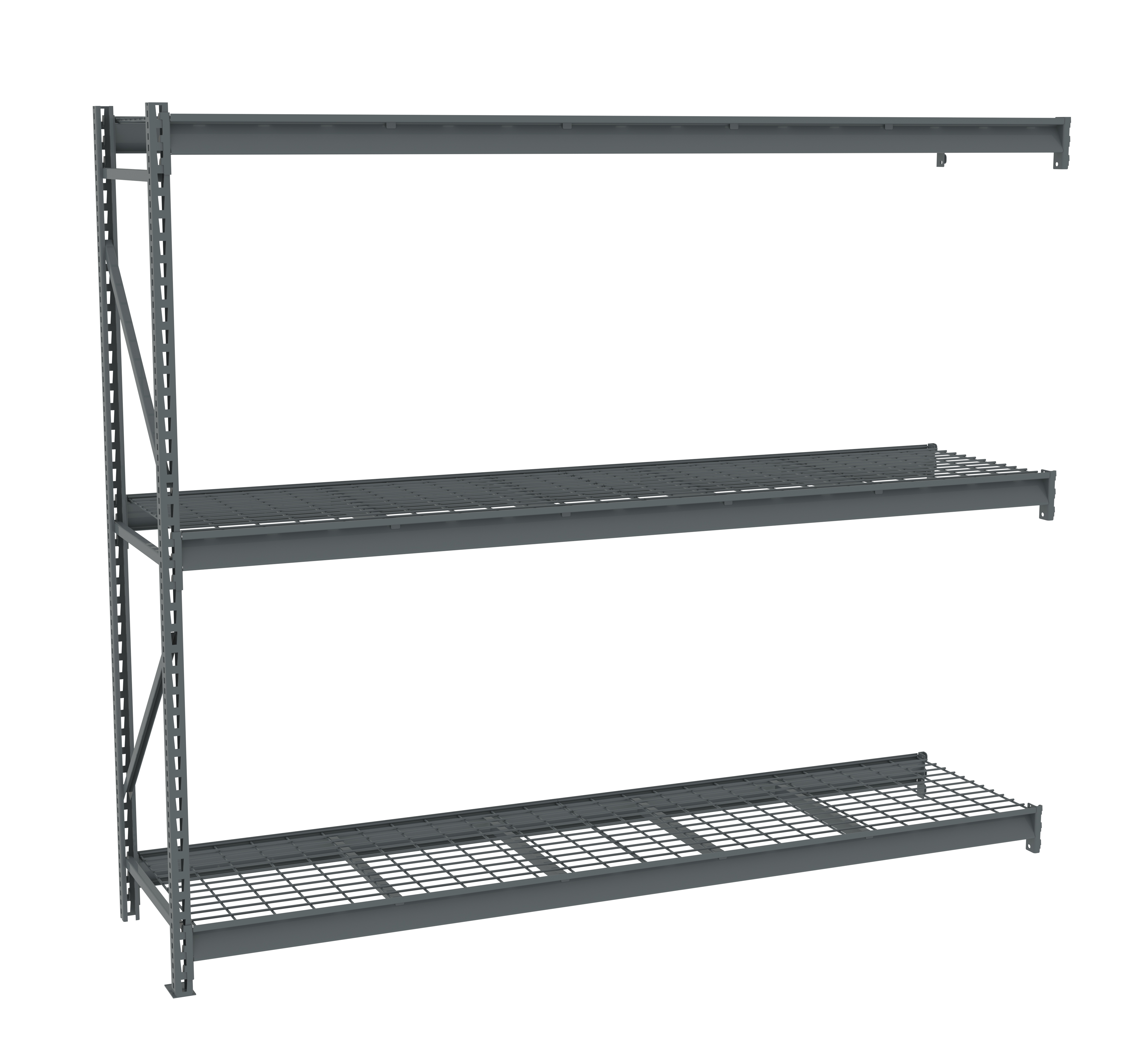 Tennsco Bulk Storage Rack Adder Unit With Wire Decking