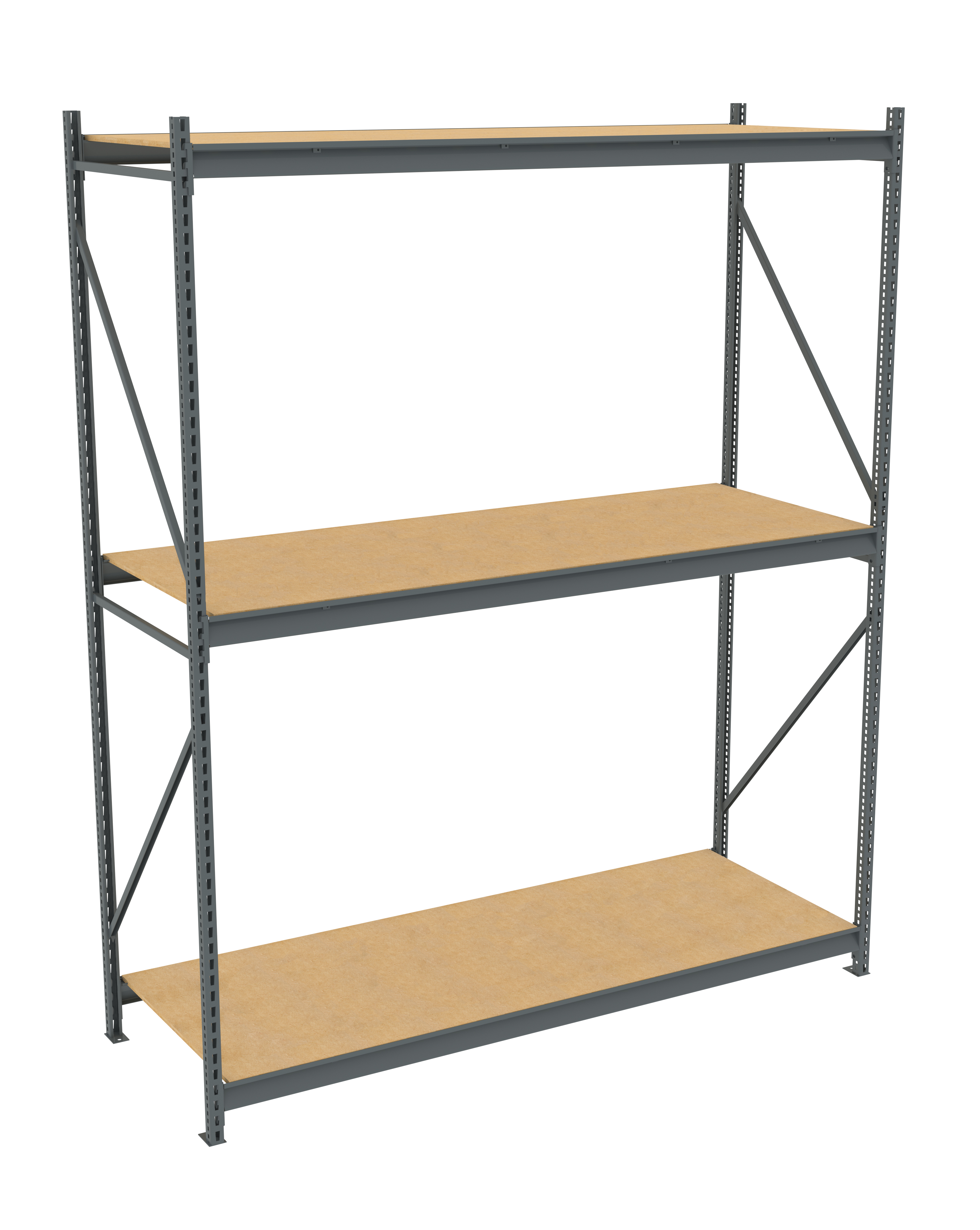 Tennsco Bulk Storage Rack Starter Unit With Particleboard Decking