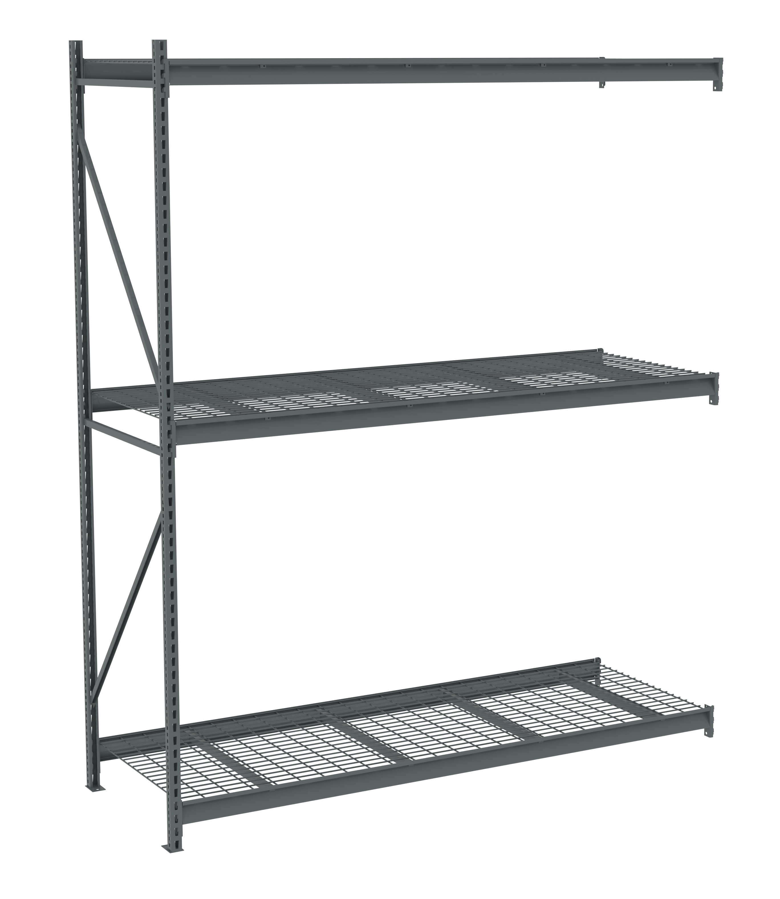 Tennsco Bulk Storage Rack Adder Unit With Wire Decking