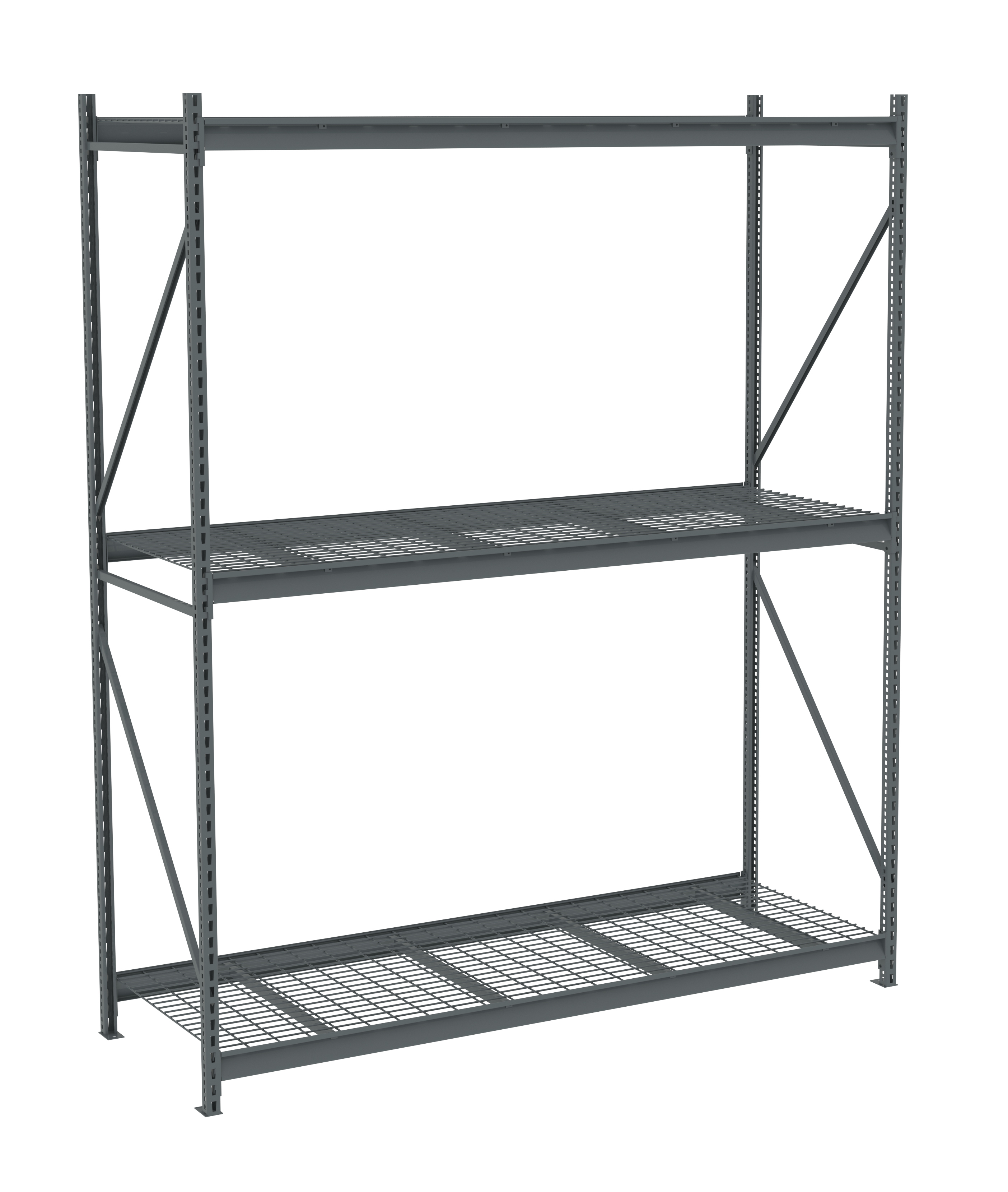 Tennsco Bulk Storage Rack Starter Unit With Wire Decking