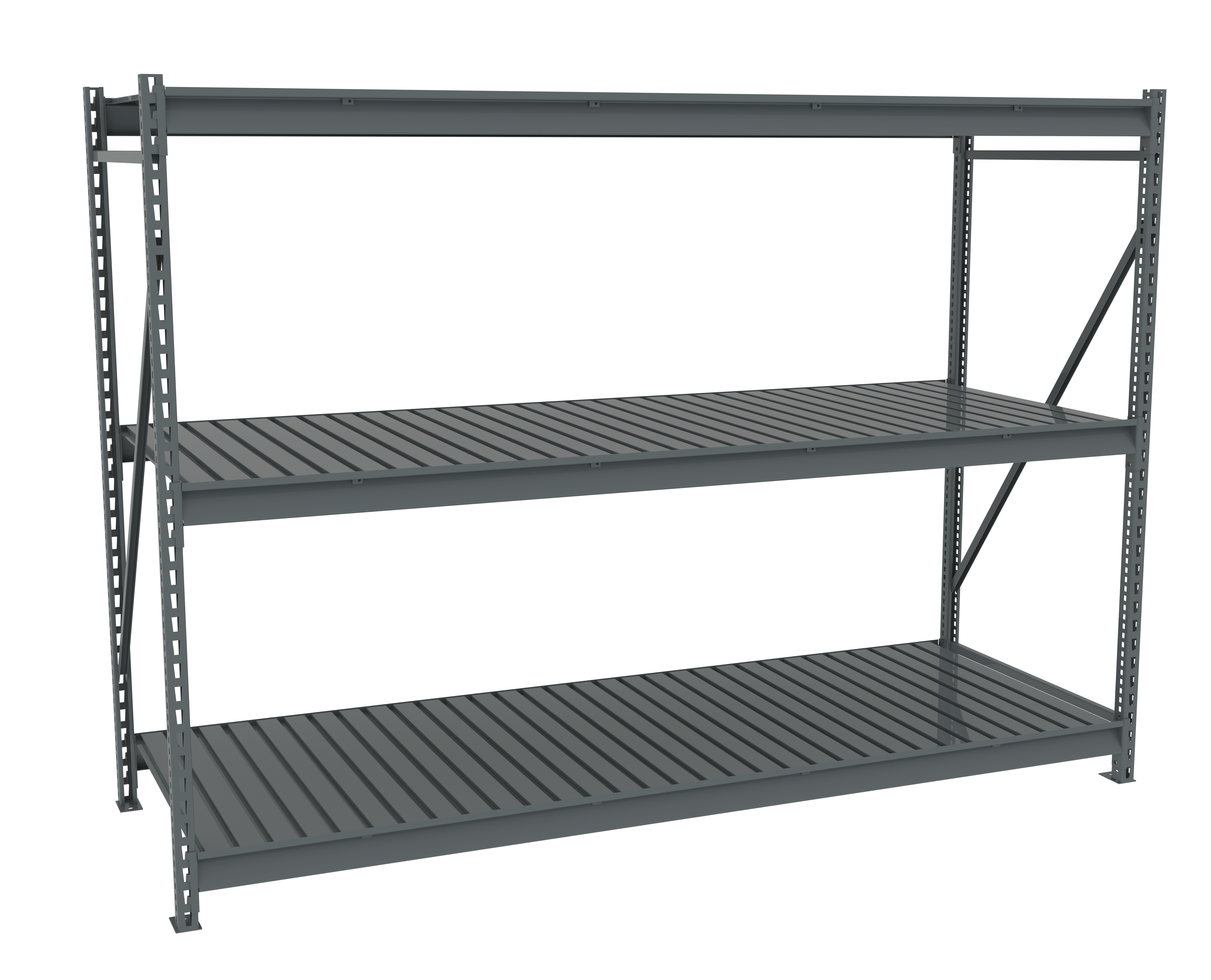Tennsco Bulk Storage Rack Starter Unit With Corrugated Decking
