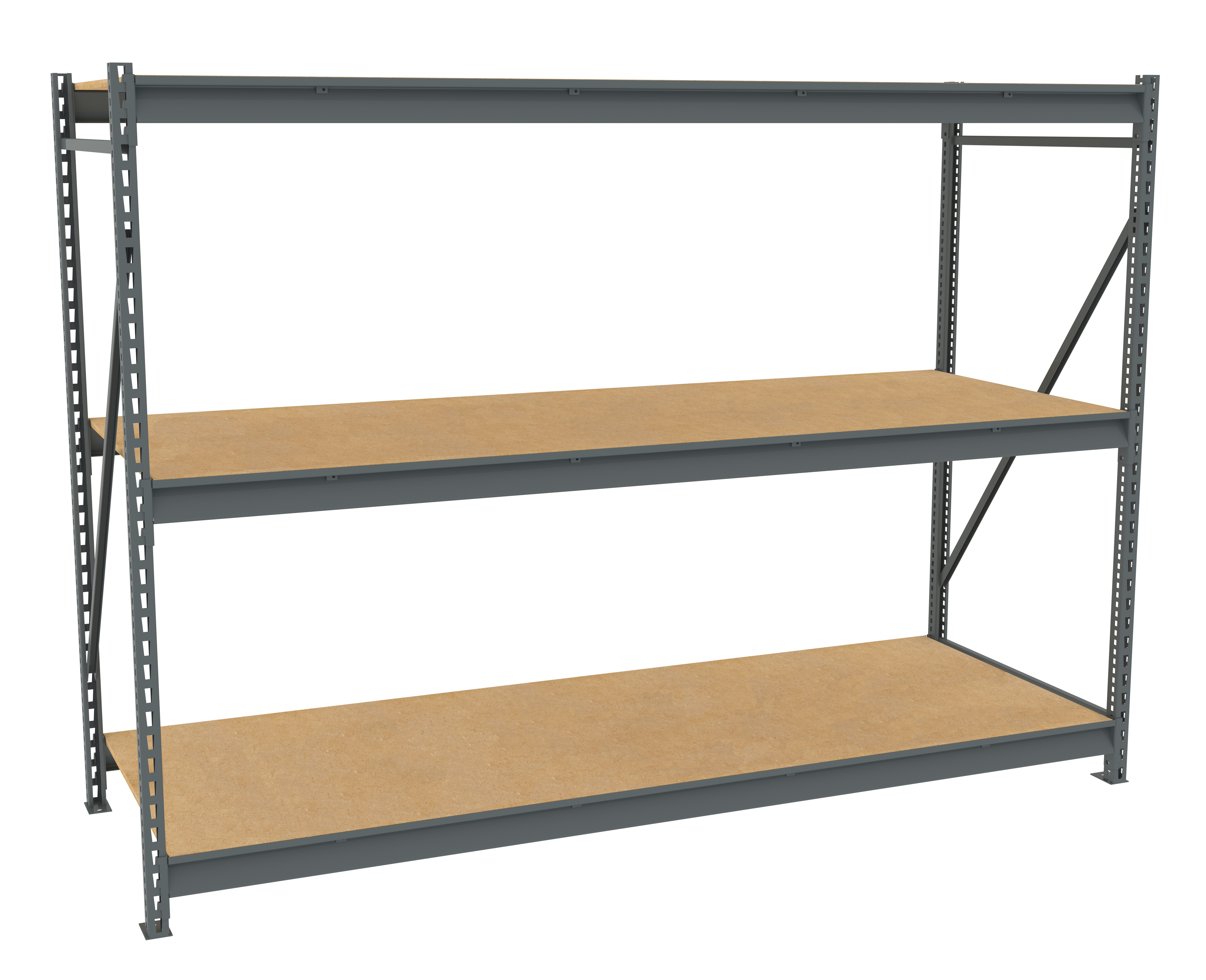 Tennsco Bulk Storage Rack Starter Unit With Particleboard Decking