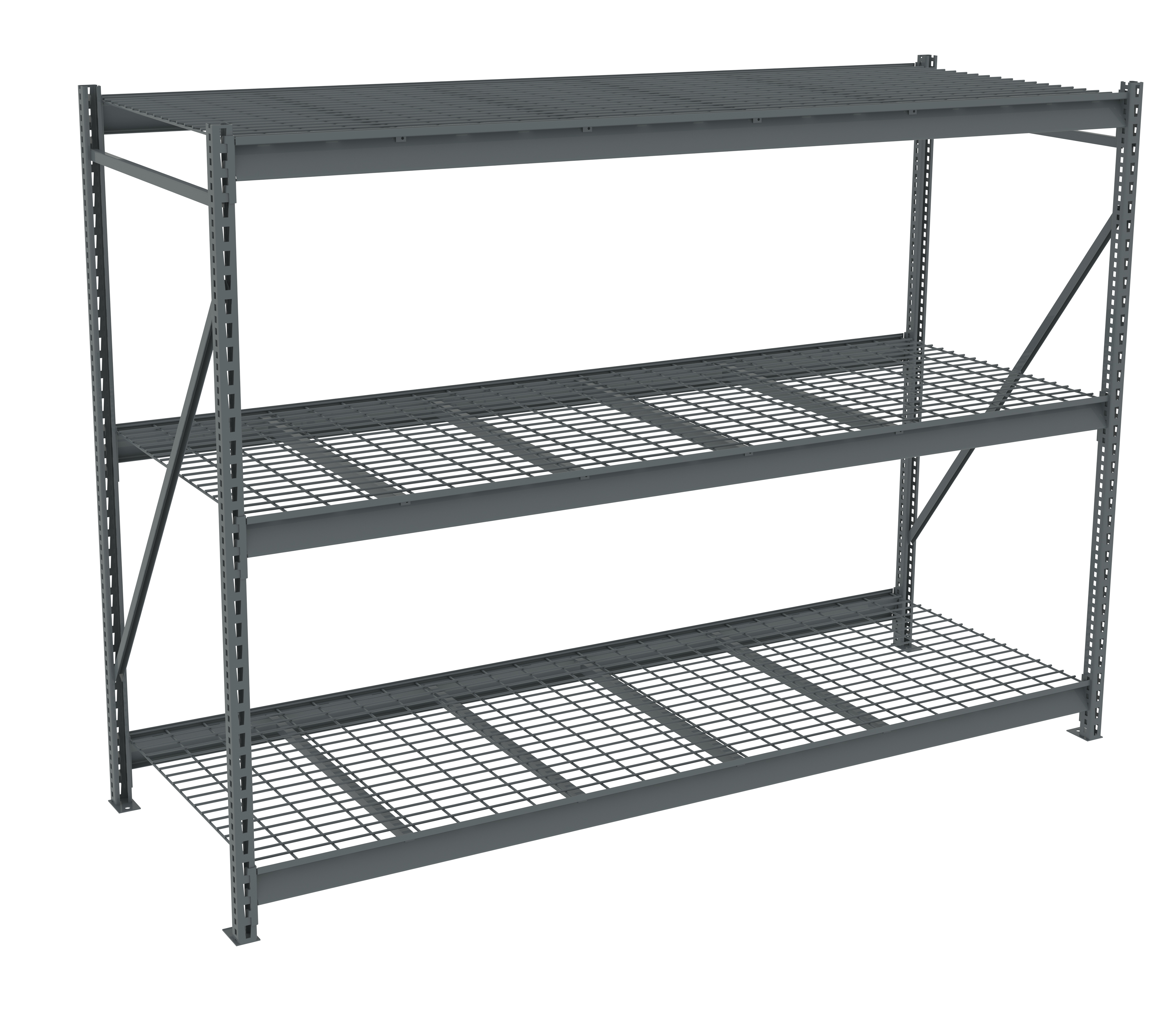 Tennsco Bulk Storage Rack Starter Unit With Wire Decking