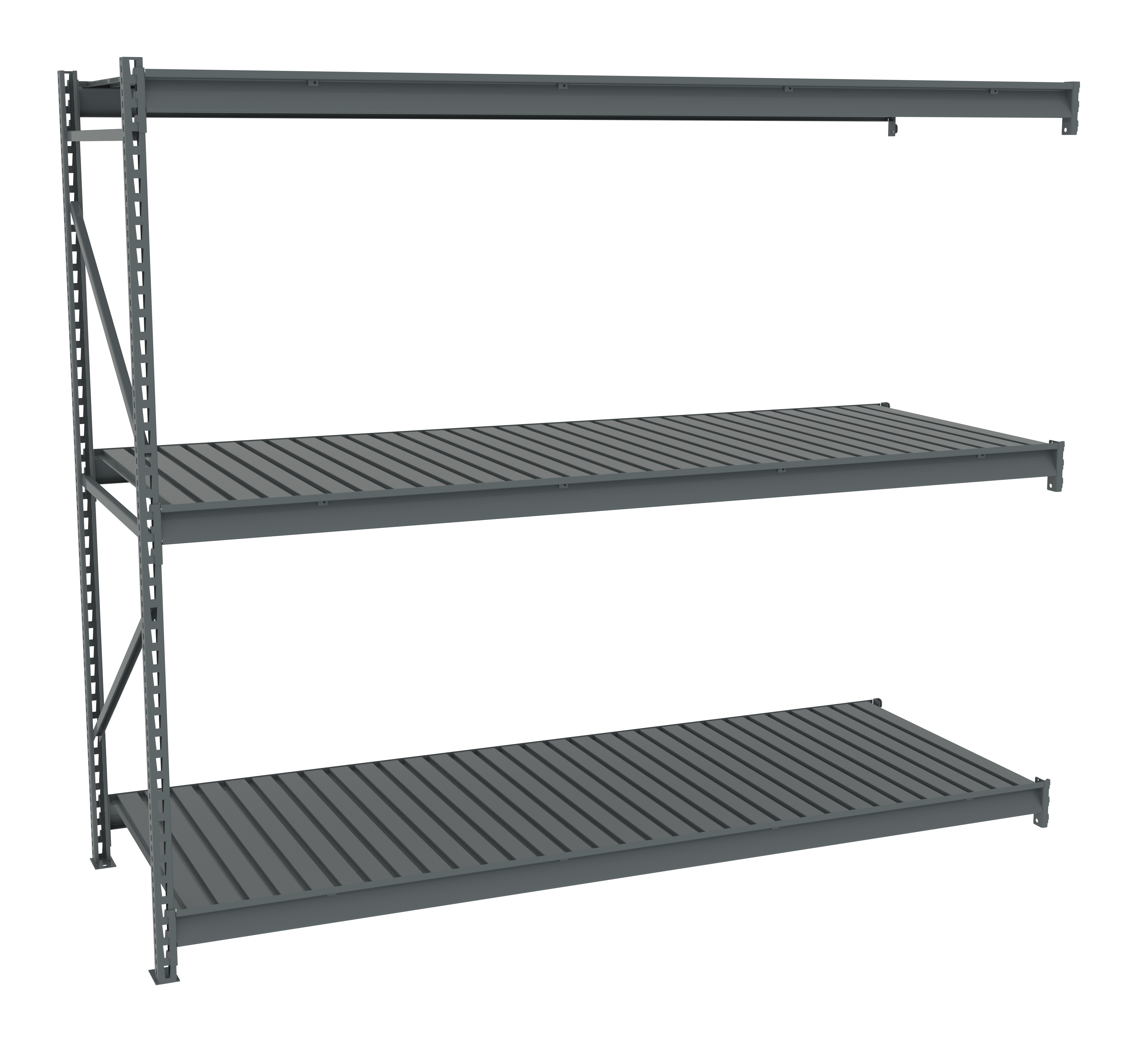 Tennsco Bulk Storage Rack Adder Unit With Corrugated Decking