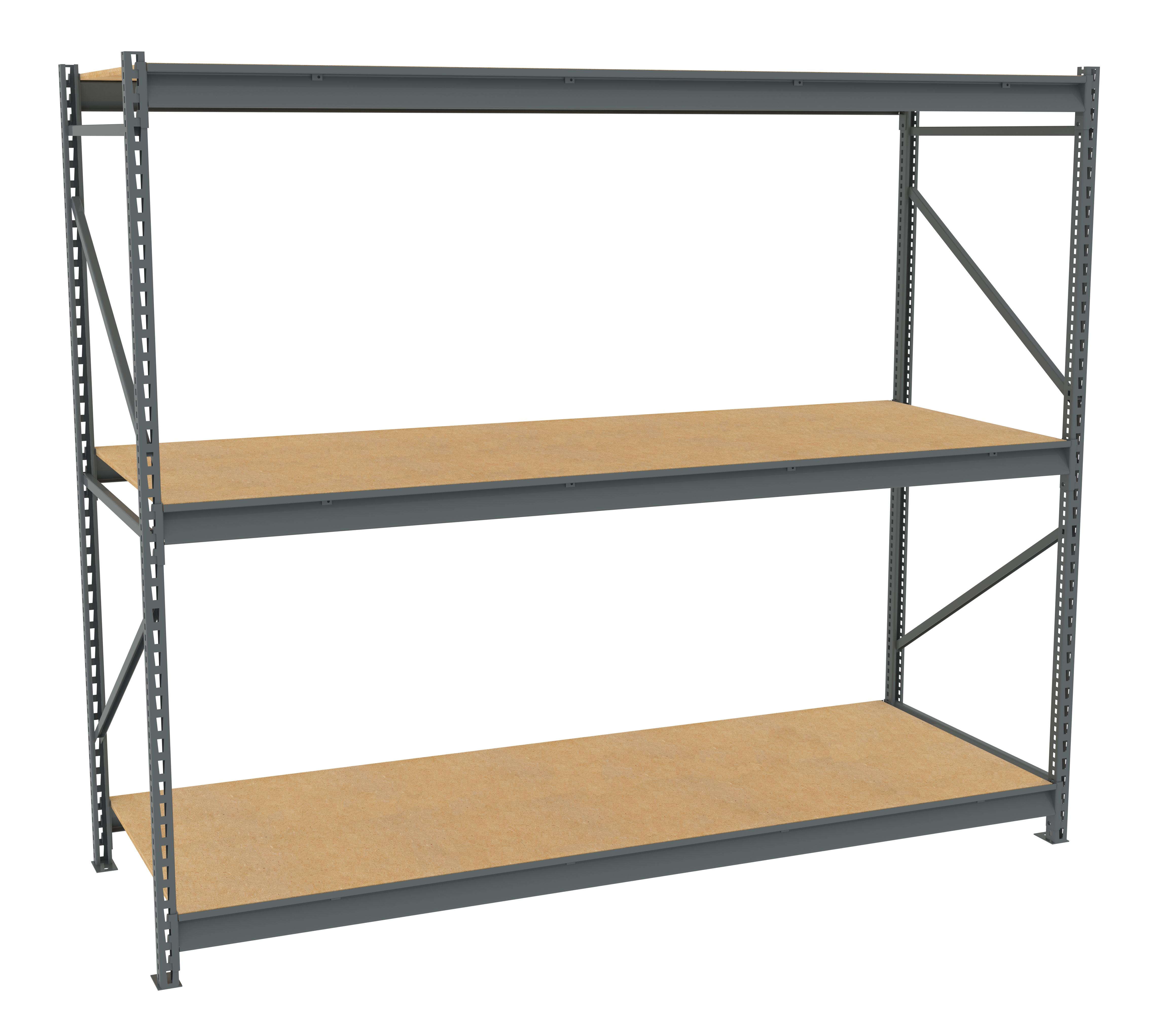 Tennsco Bulk Storage Rack Starter Unit With Particleboard Decking