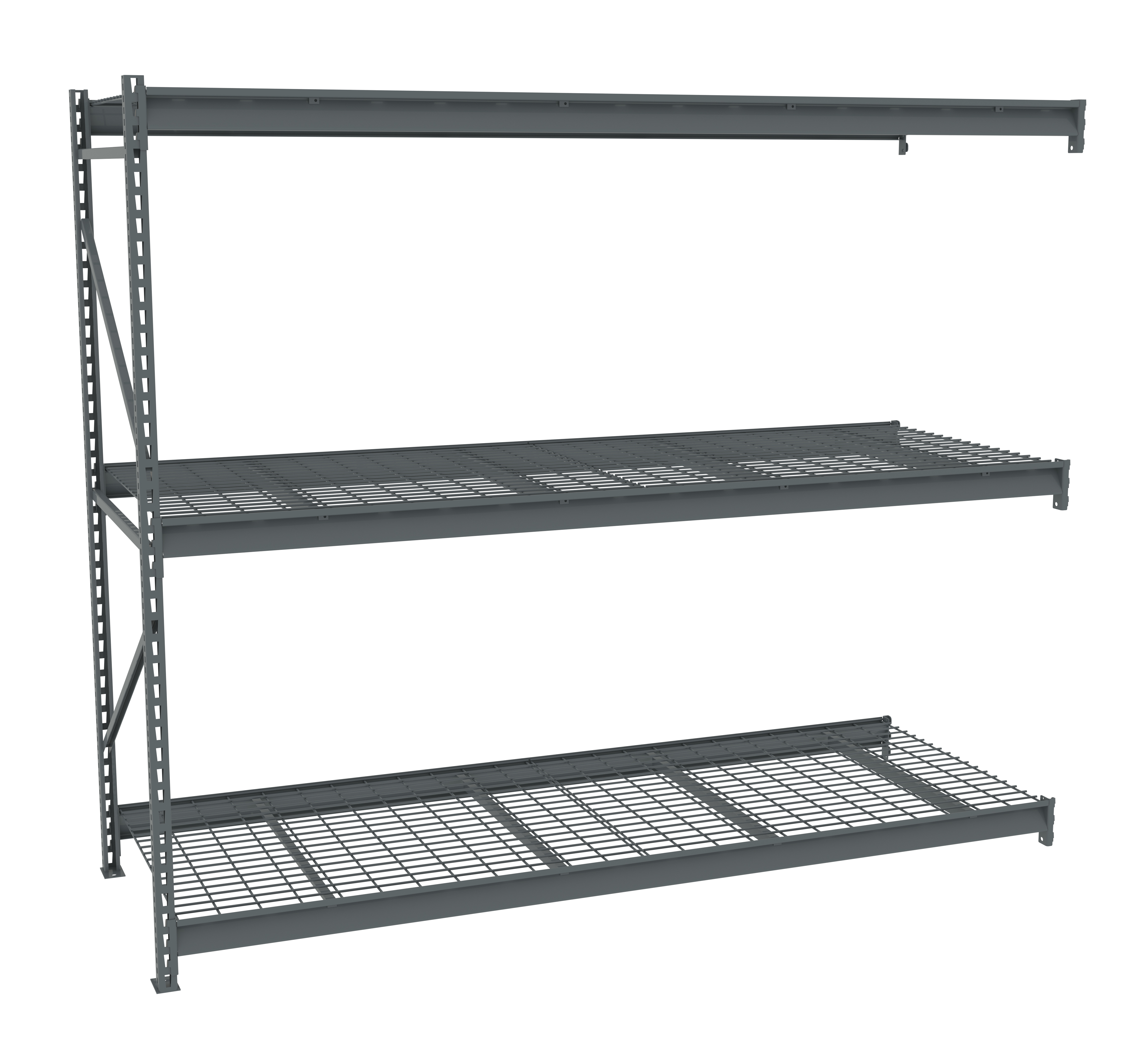 Tennsco Bulk Storage Rack Adder Unit With Wire Decking