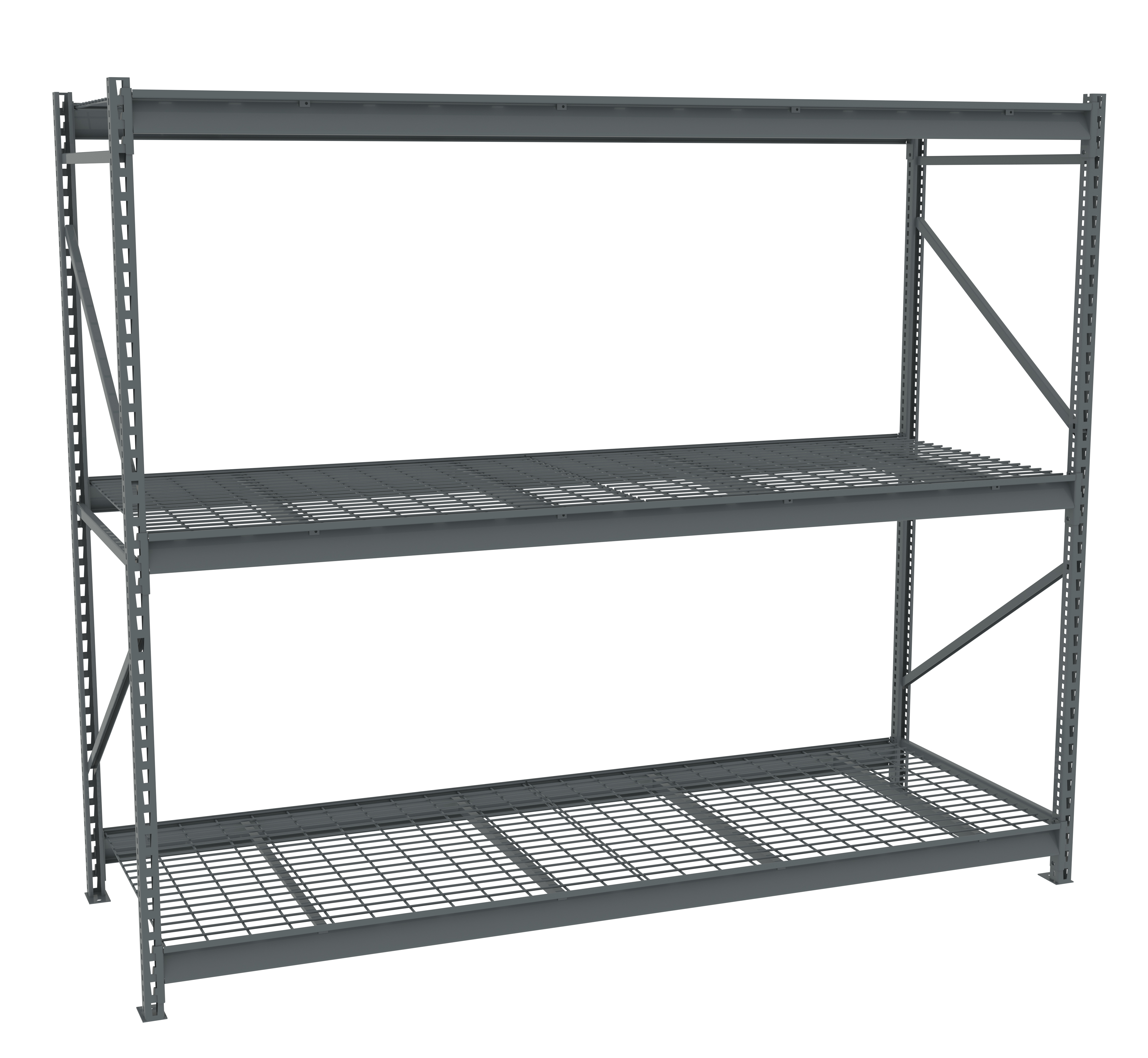 Tennsco Bulk Storage Rack Starter Unit With Wire Decking
