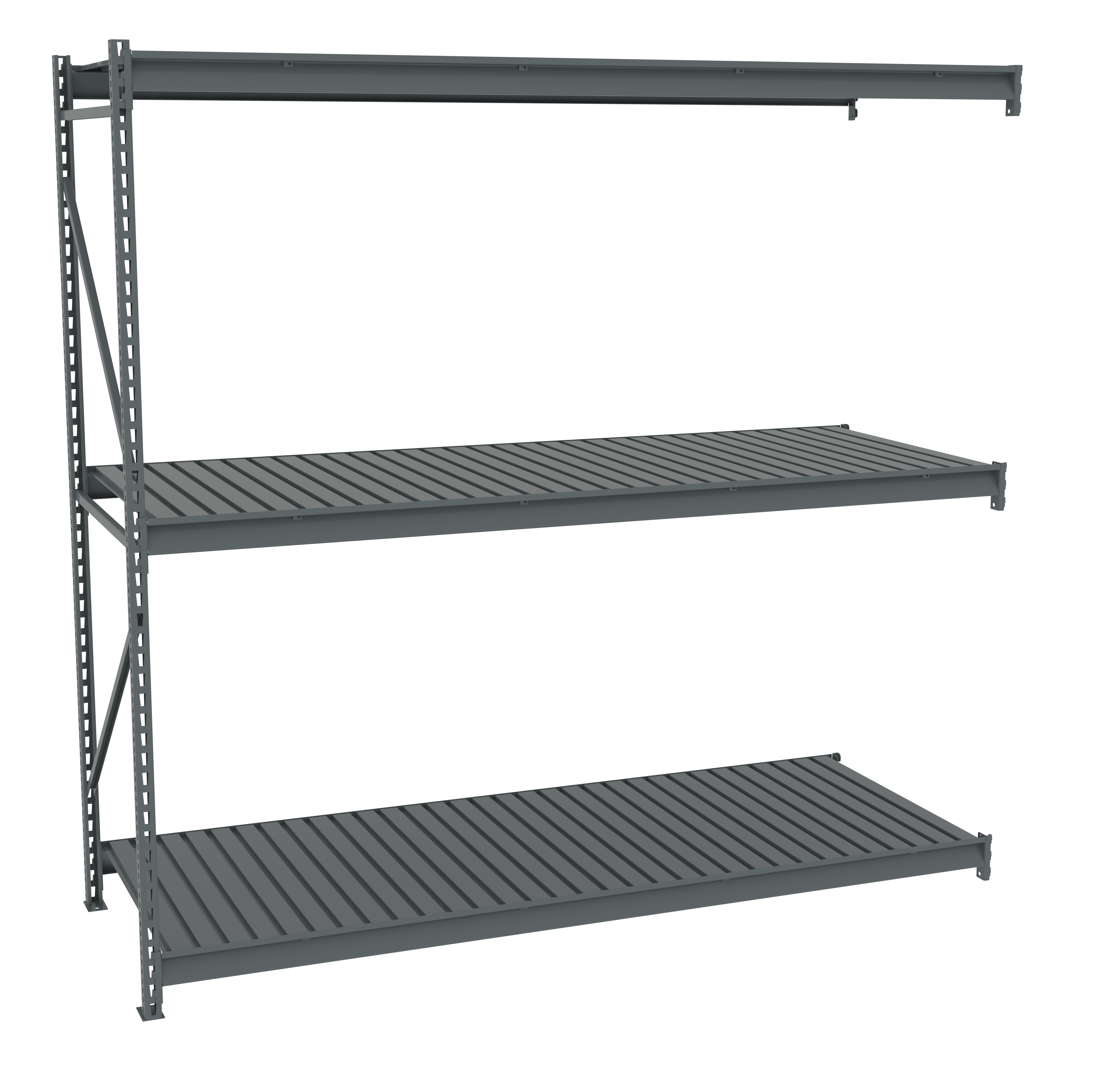 Tennsco Bulk Storage Rack Adder Unit With Corrugated Decking