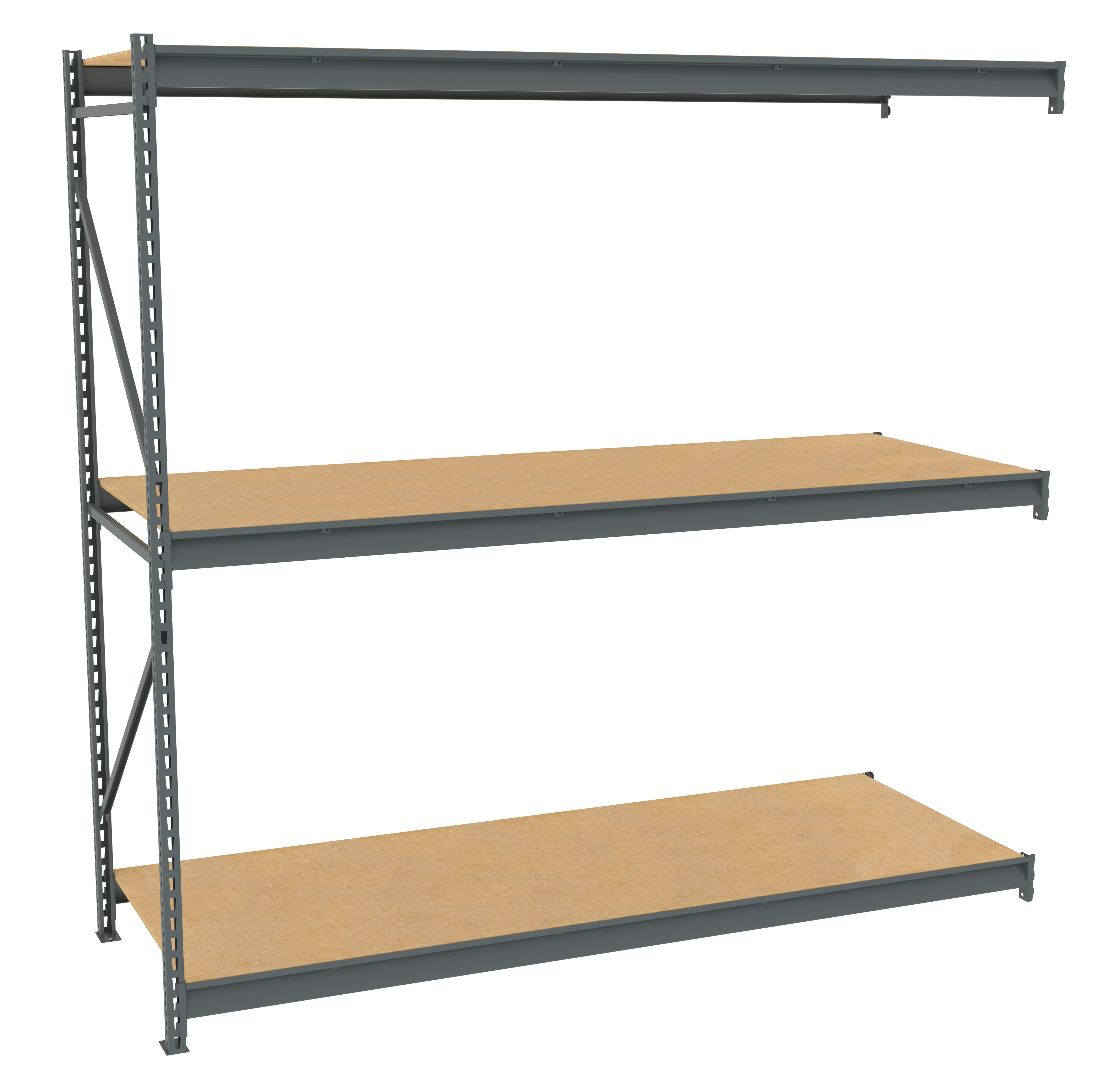 Tennsco Bulk Storage Rack Adder Unit With Particleboard Decking