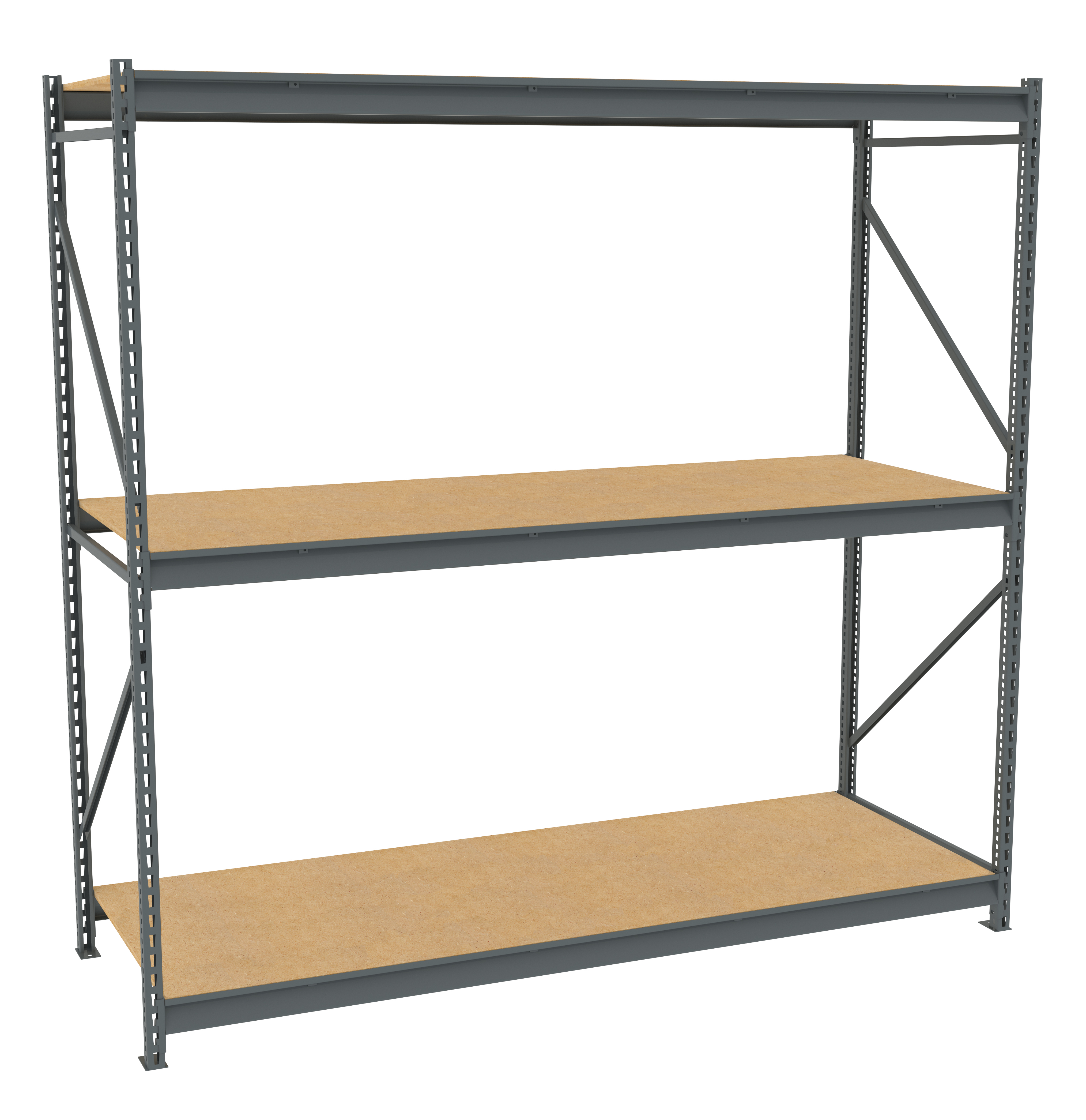 Tennsco Bulk Storage Rack Starter Unit With Particleboard Decking