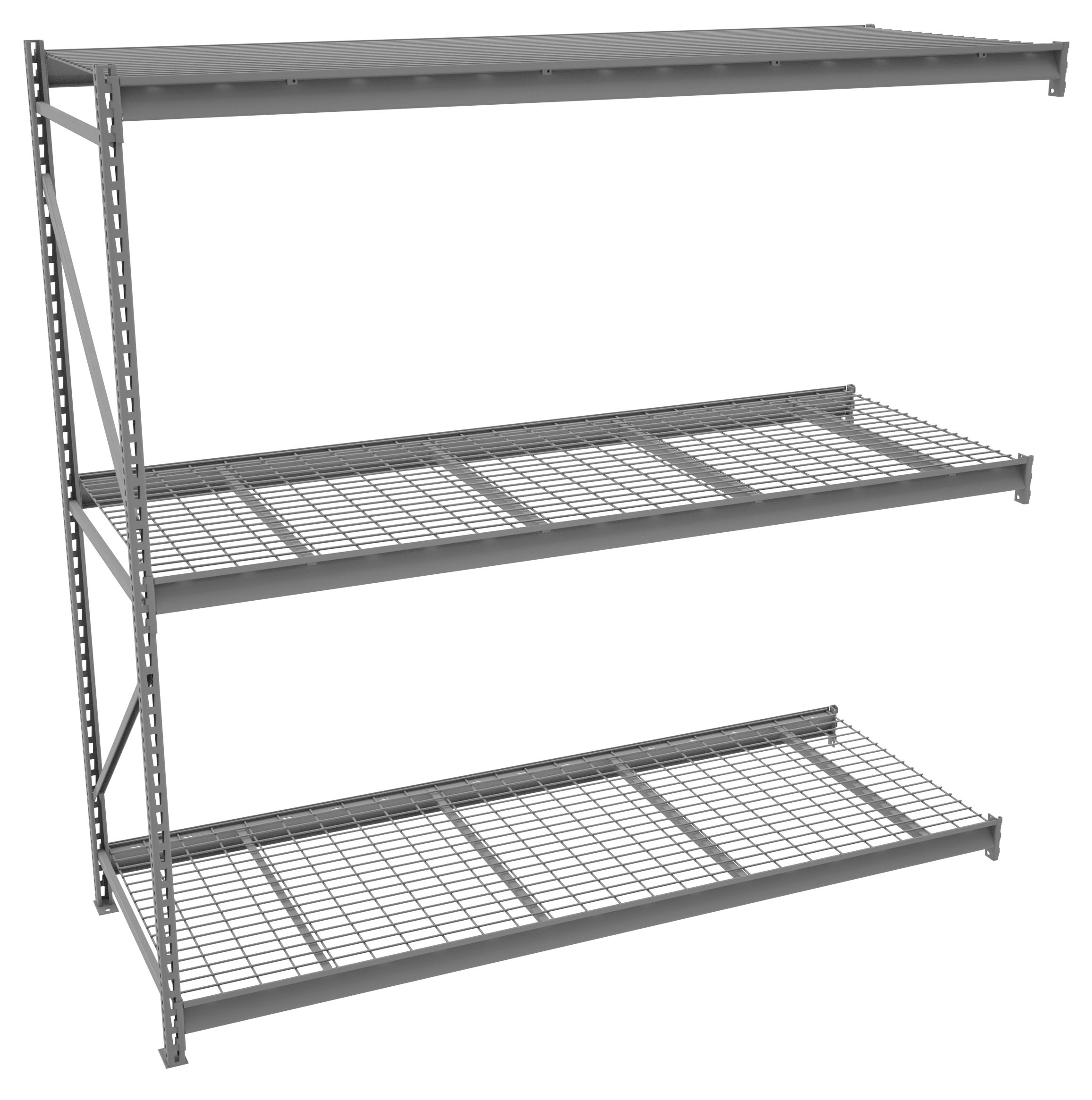 Tennsco Bulk Storage Rack Adder Unit With Wire Decking