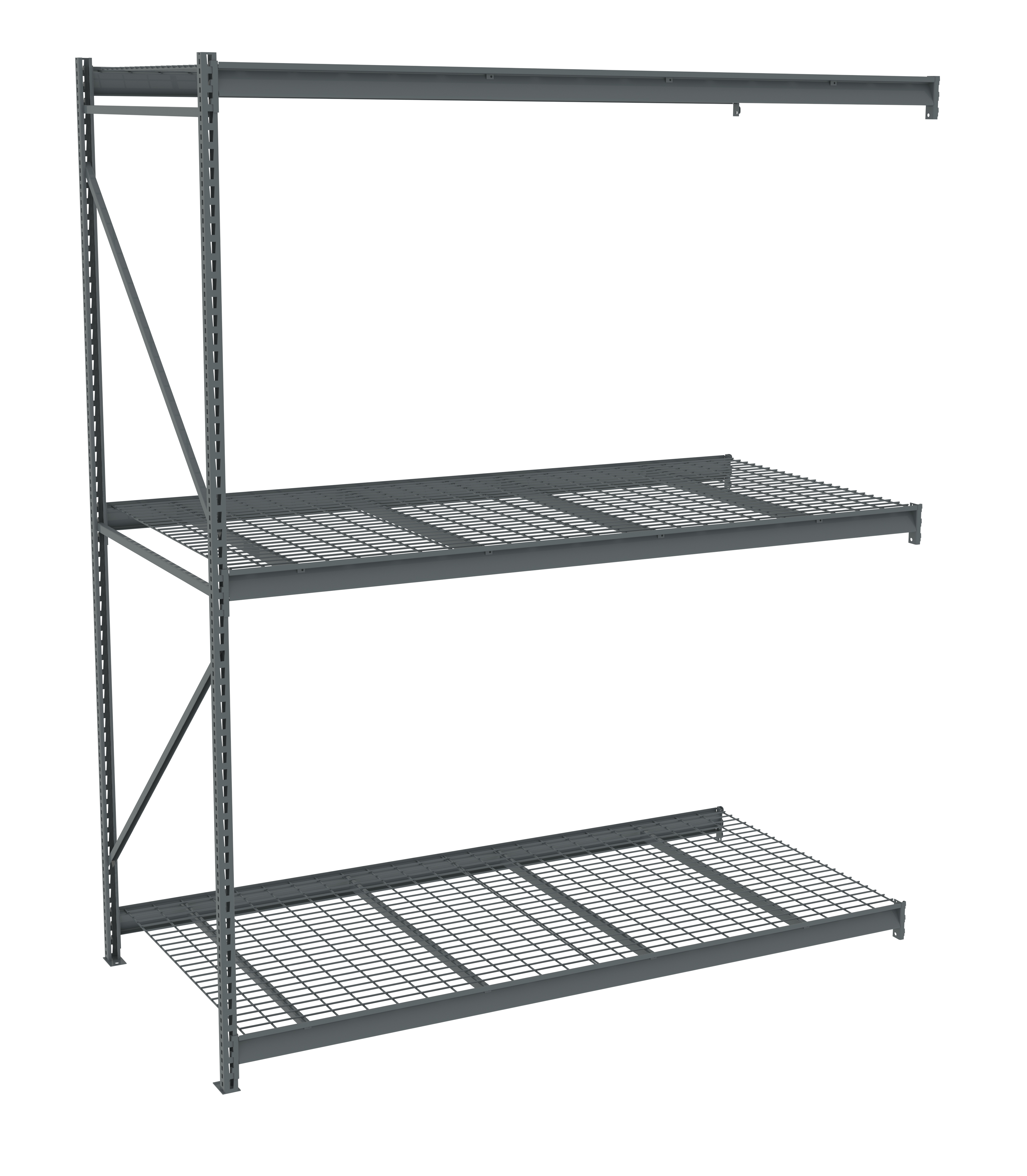 Tennsco Bulk Storage Rack Adder Unit With Wire Decking