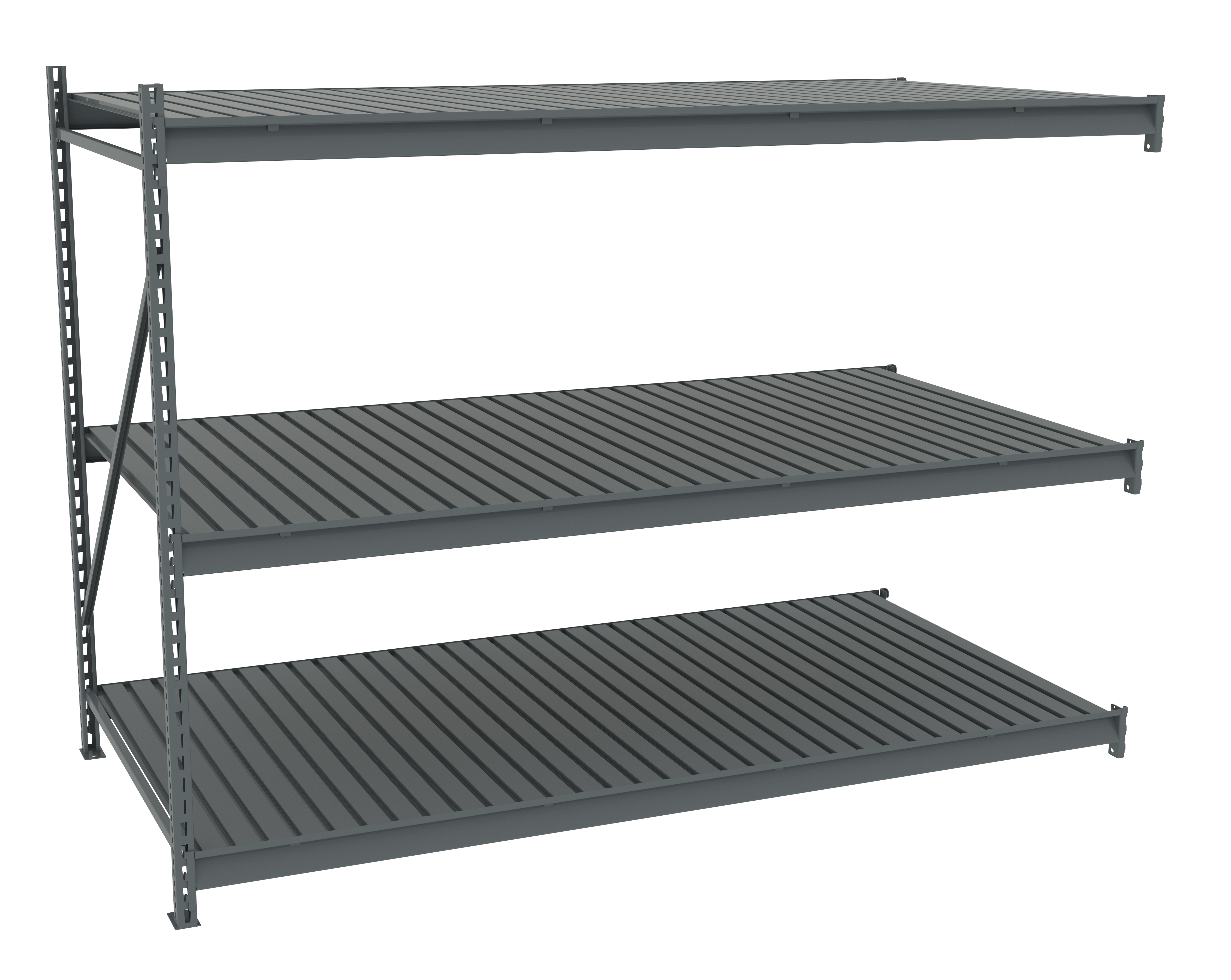 Tennsco Bulk Storage Rack Adder Unit With Corrugated Decking