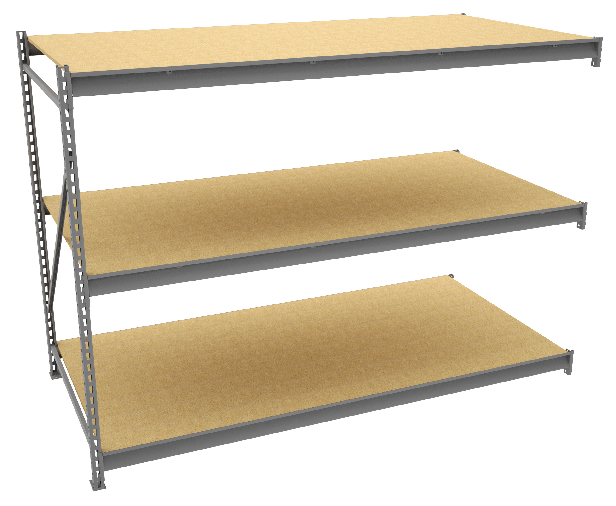 Tennsco Bulk Storage Rack Adder Unit With Particleboard Decking