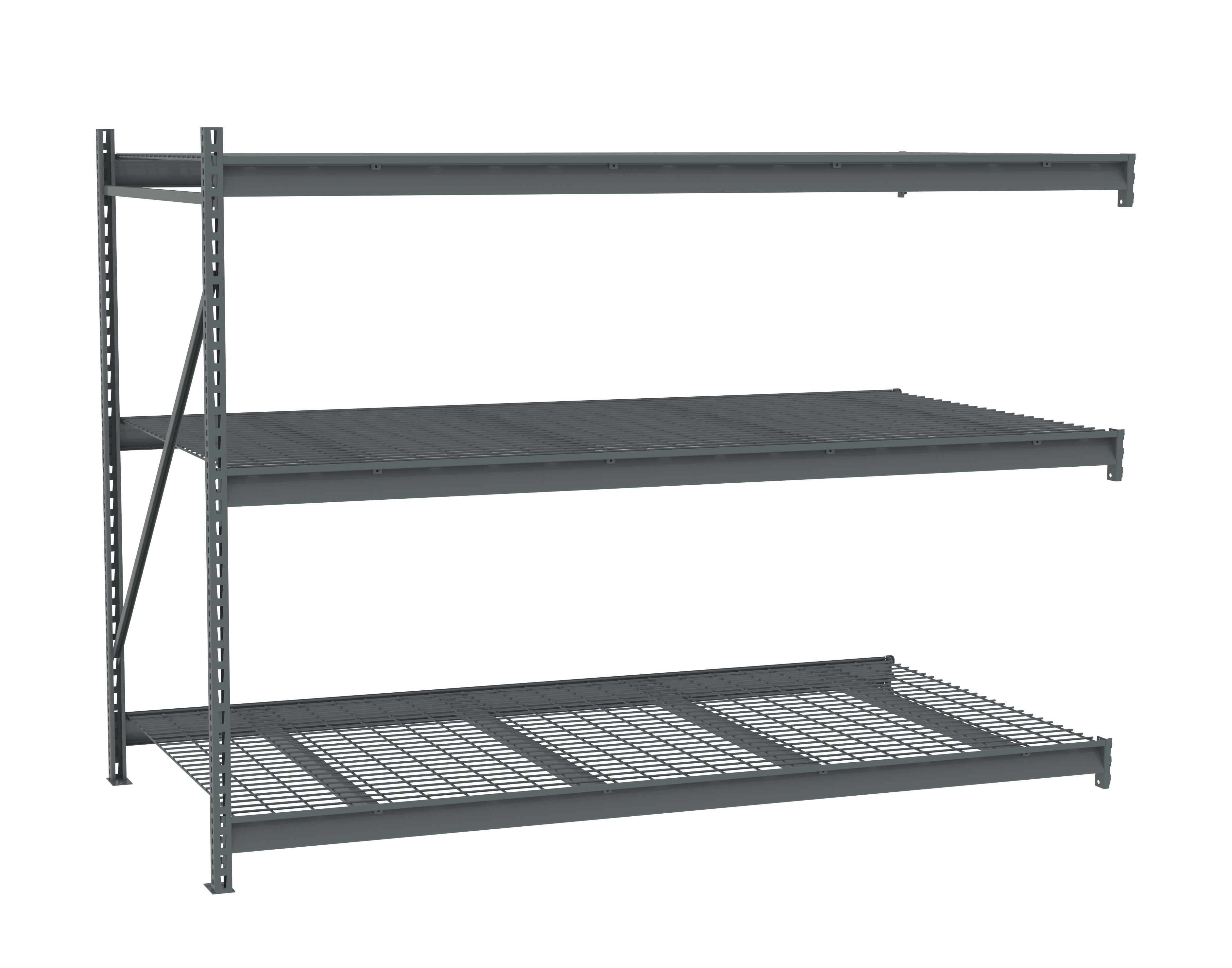 Tennsco Bulk Storage Rack Adder Unit With Wire Decking