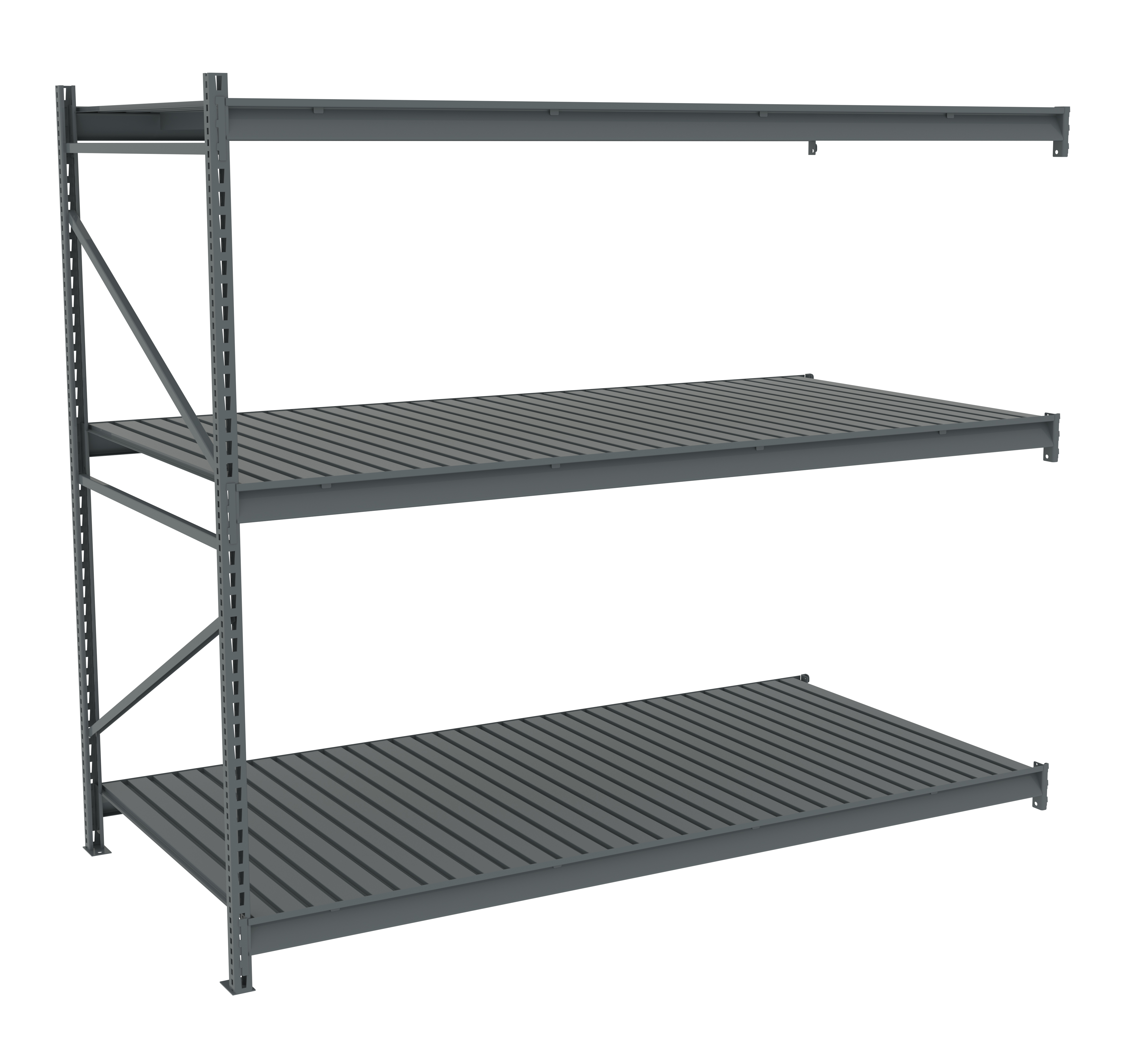 Tennsco Bulk Storage Rack Adder Unit With Corrugated Decking