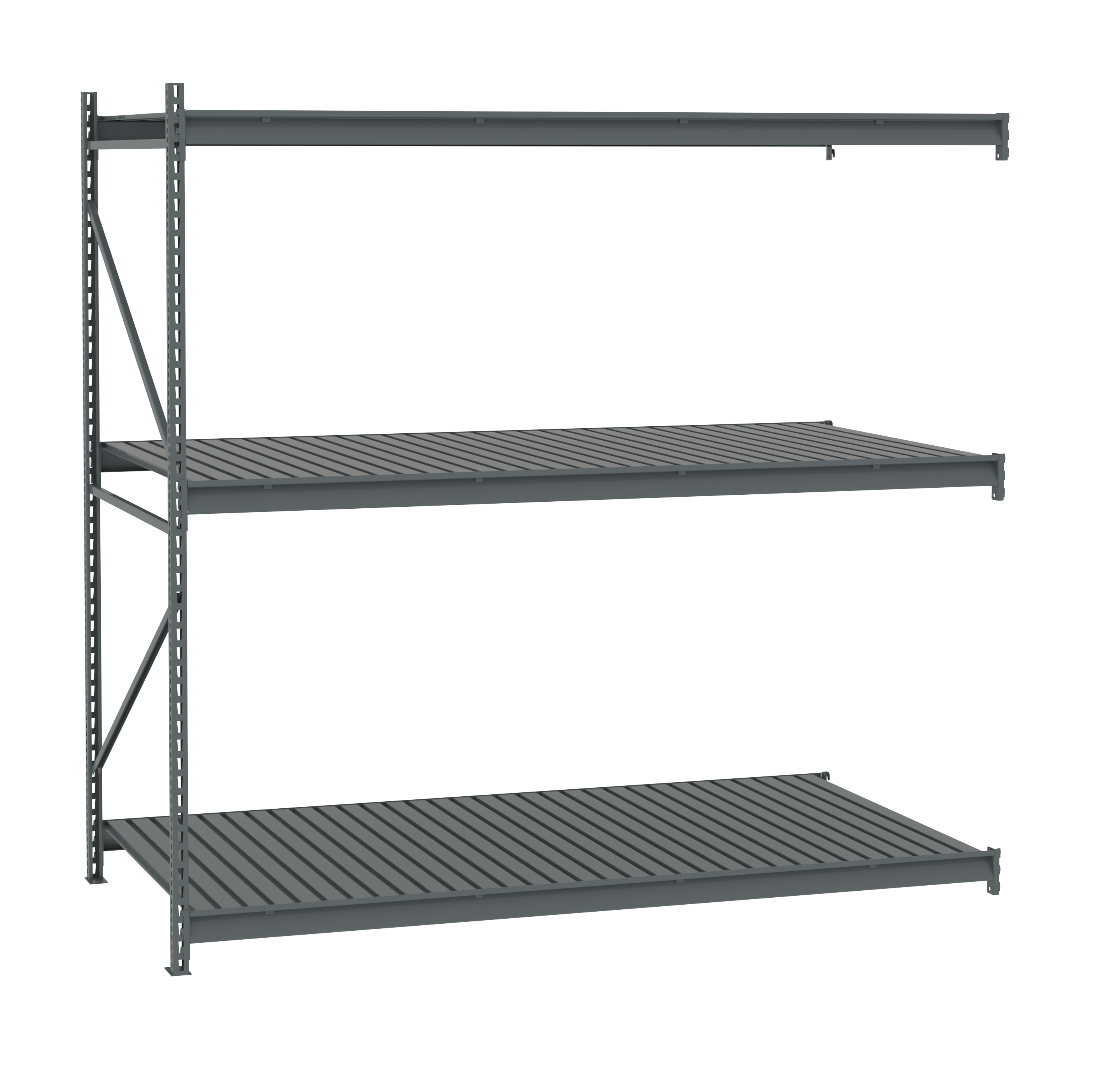 Tennsco Bulk Storage Rack Adder Unit With Corrugated Decking