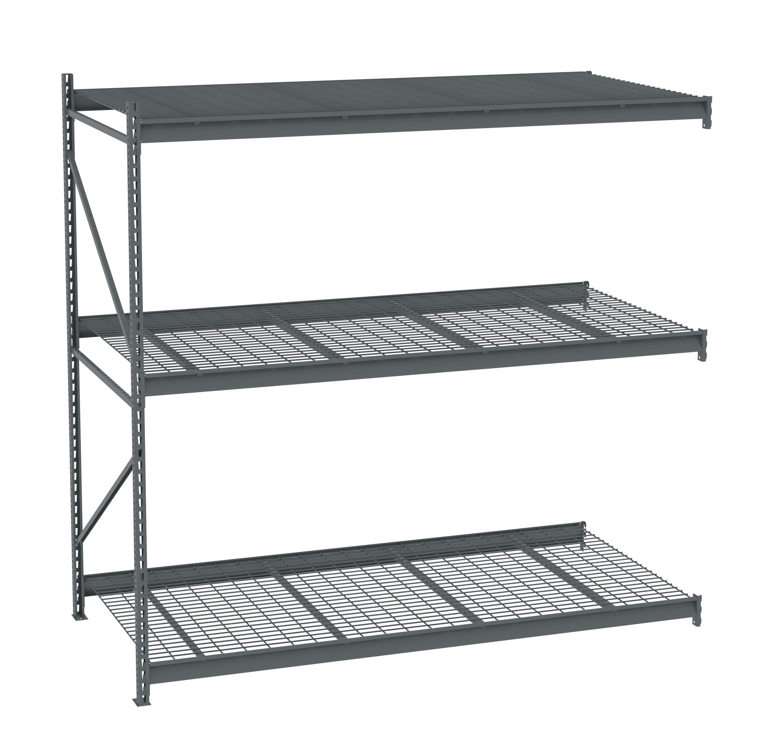 Tennsco Bulk Storage Rack Adder Unit With Wire Decking
