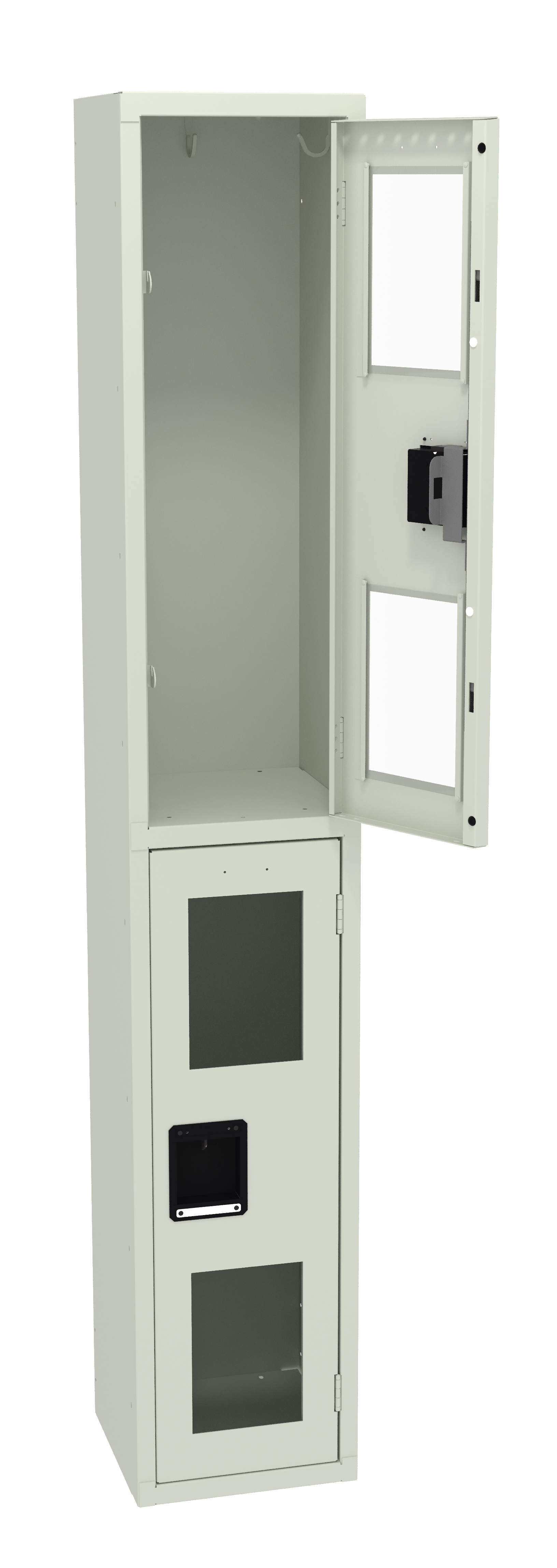 Tennsco Double Tier C-Thru Locker – One Wide, No Legs (Assembled)