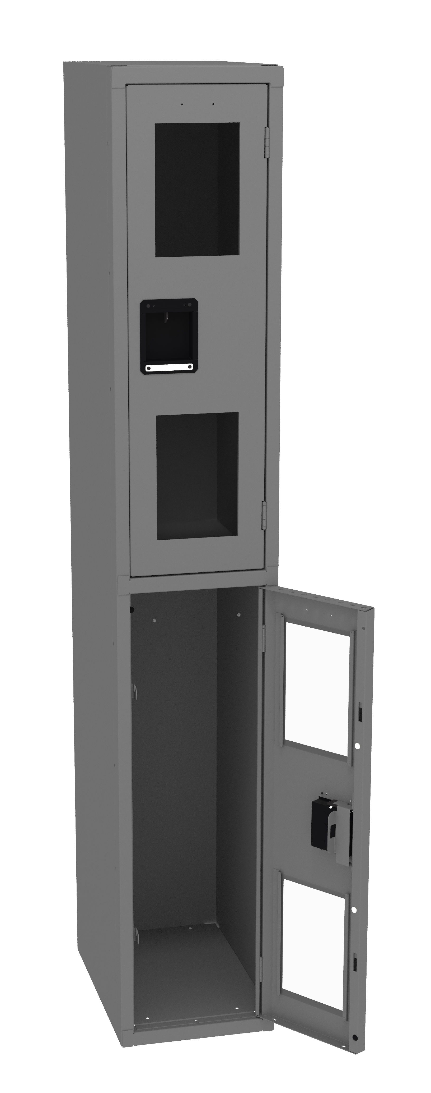 Tennsco Double Tier C-Thru Locker – One Wide, No Legs (Assembled)