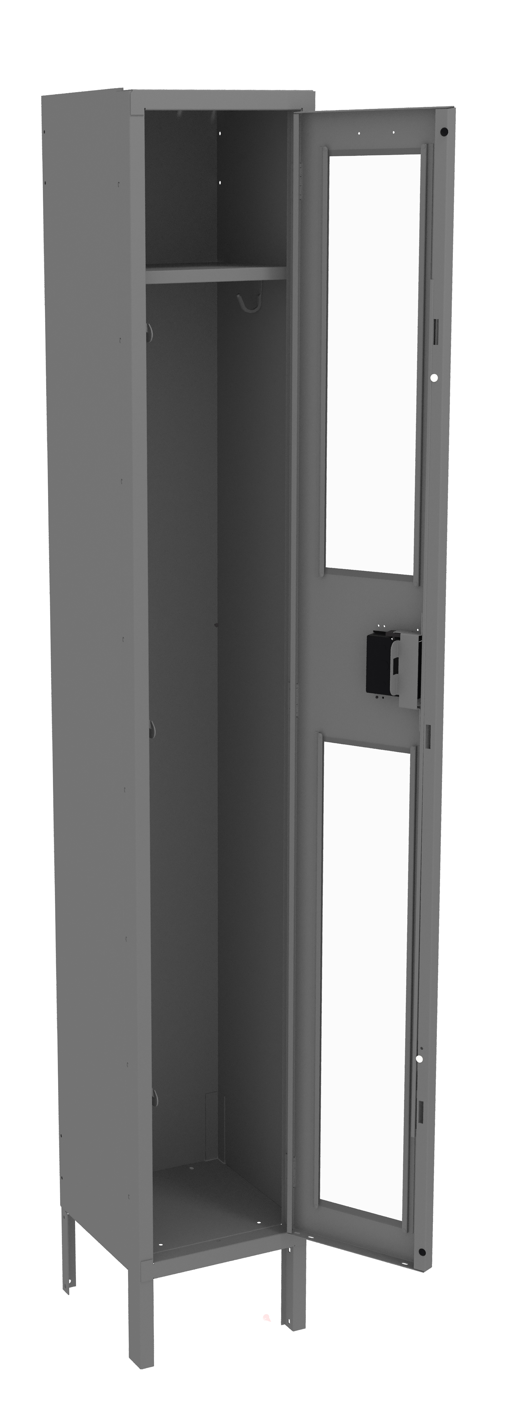 Tennsco Single Tier C-Thru Locker – One Wide With Legs (Assembled)