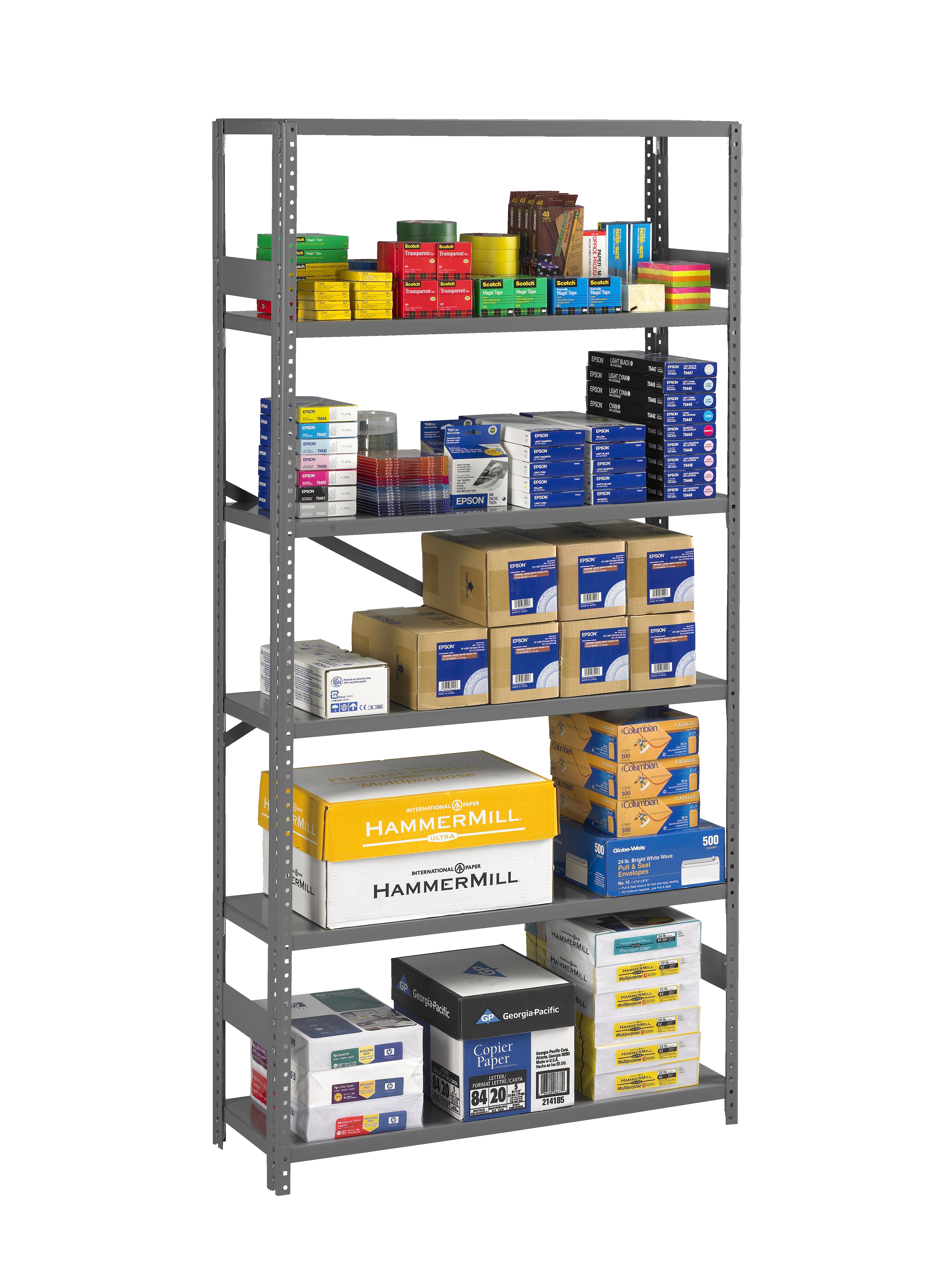 Details about   TENNSCO ESP-6-1236 Metal Shelving,Open,75"H,6 Shelf 