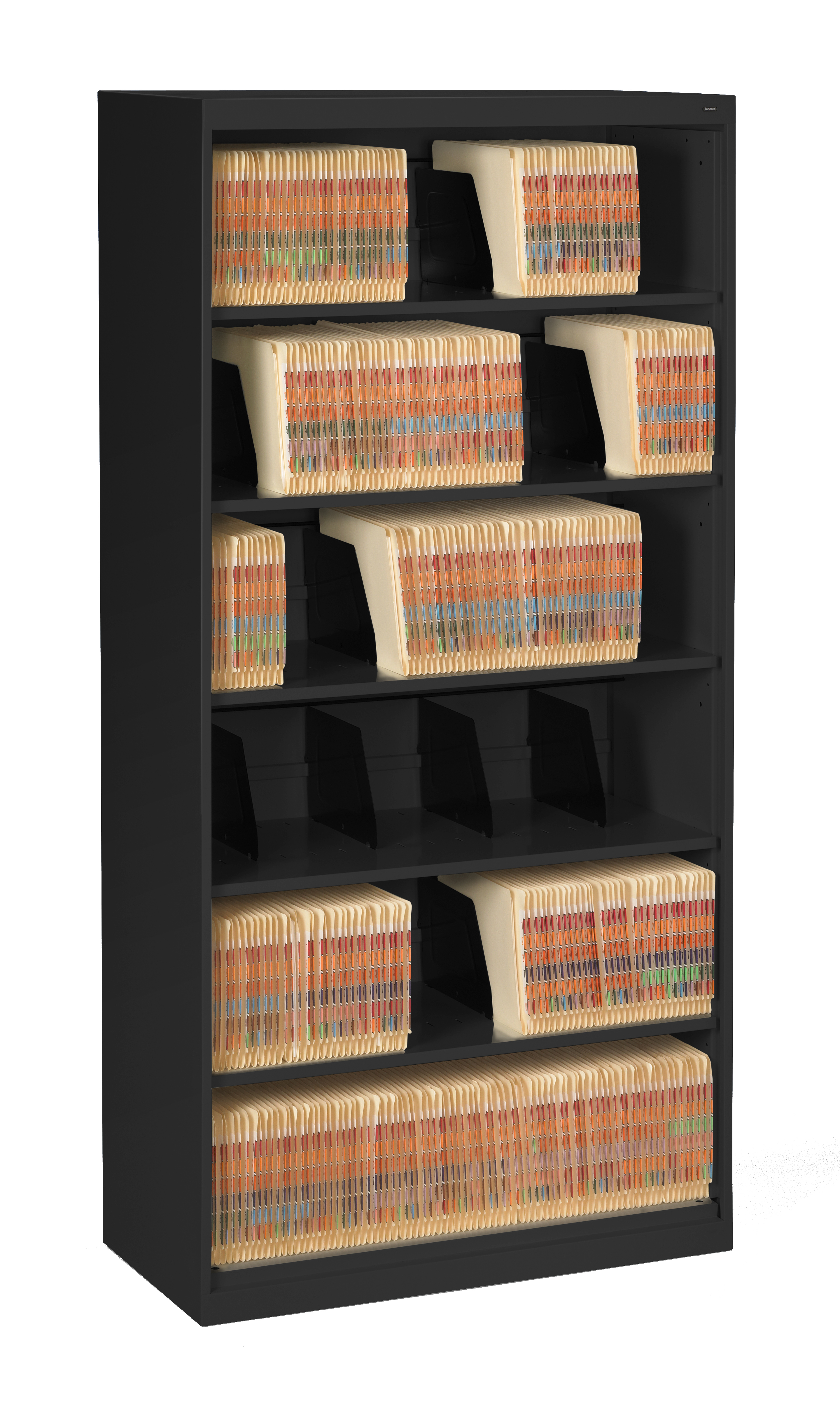 Tennsco Storage Made Easy 6 Tier Lateral File With Fixed Shelf