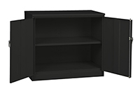 48 Width x 42 Height x 24 Depth Tennsco J2442SU Heavy Gauge Steel Welded Counter High Jumbo Storage Cabinet Black