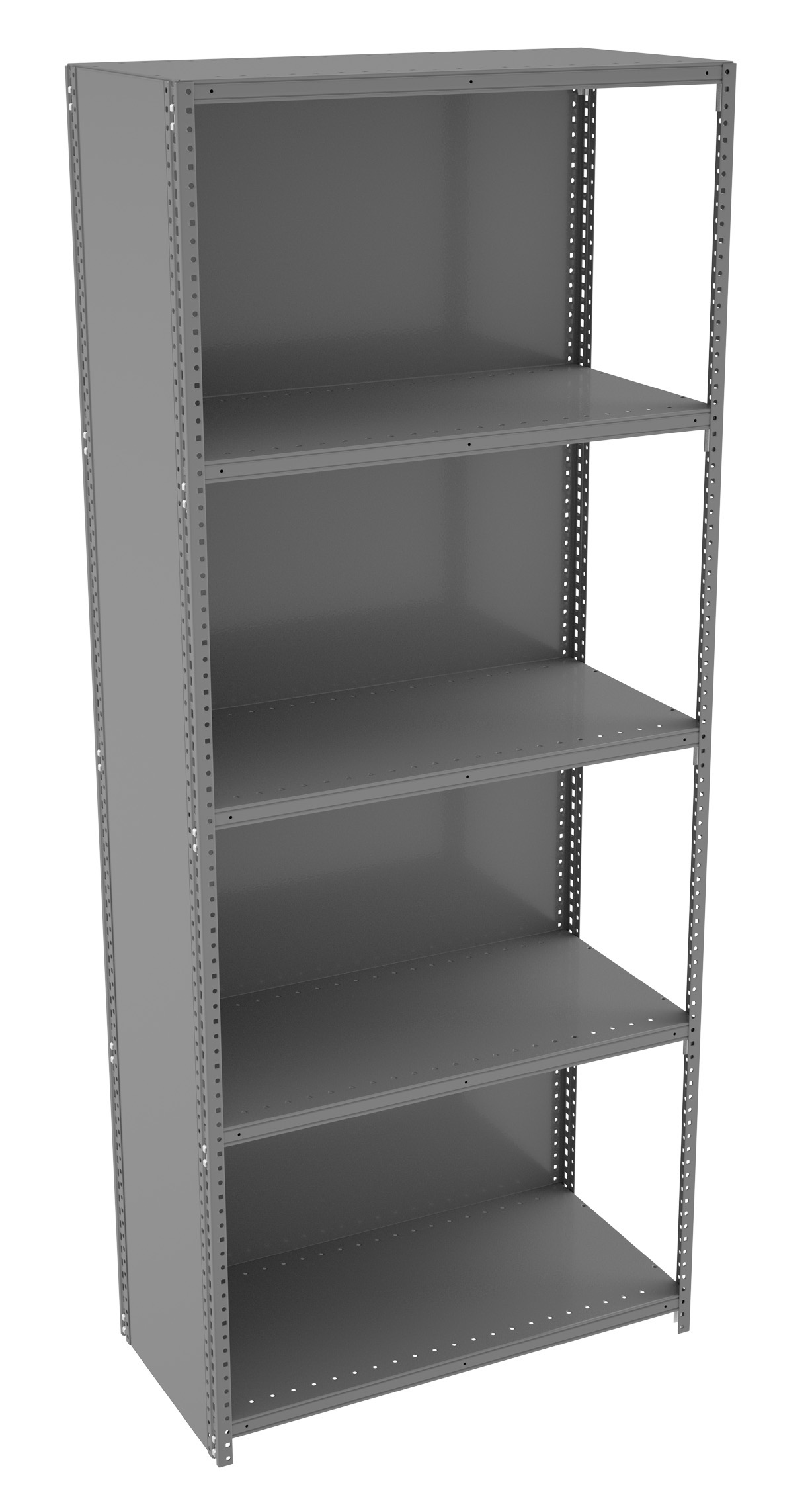 Tennsco 5 Shelf Q-Line Shelving Closed Adder Unit – 22 Gauge