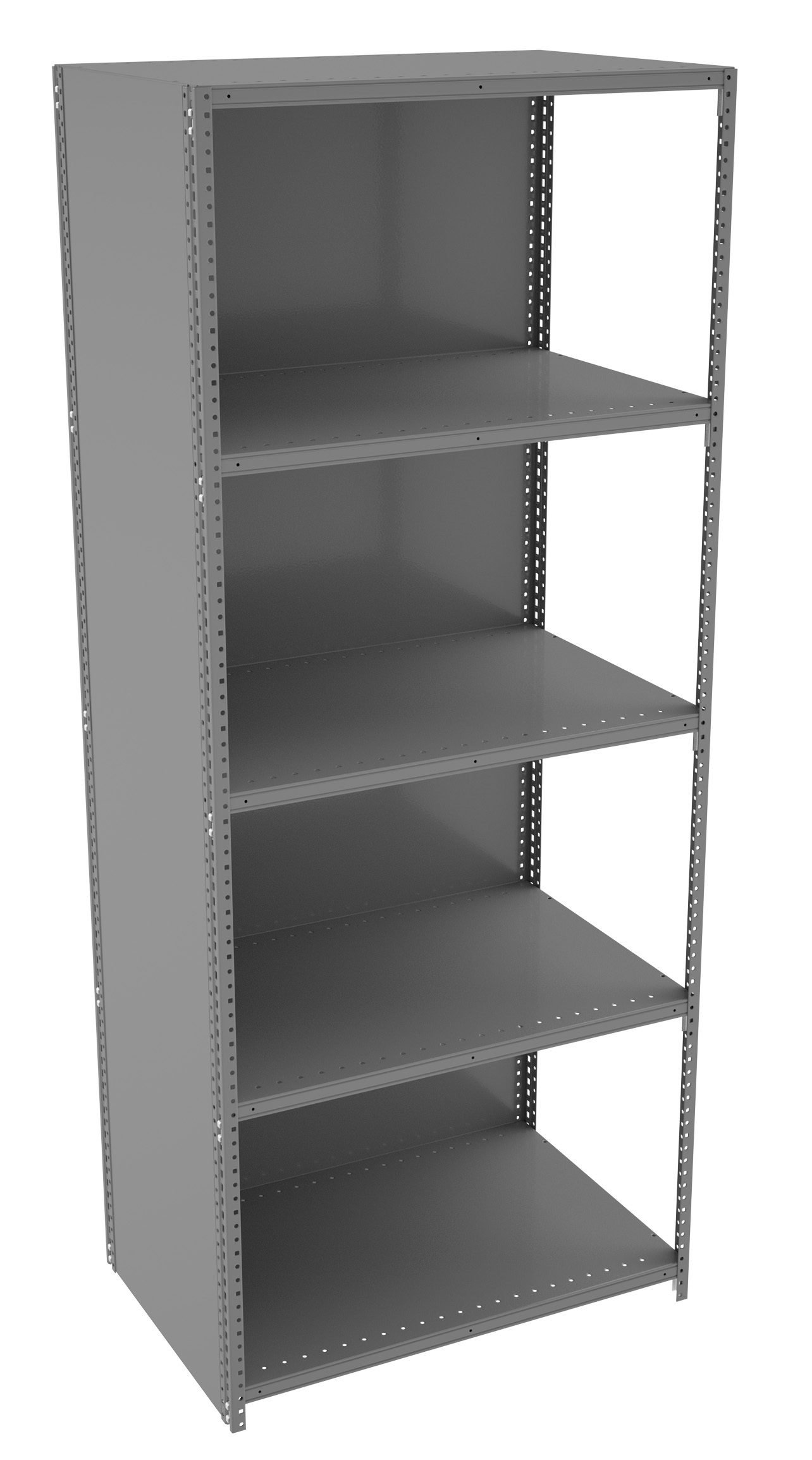 Tennsco 5 Shelf Q-Line Shelving Closed Adder Unit – 22 Gauge