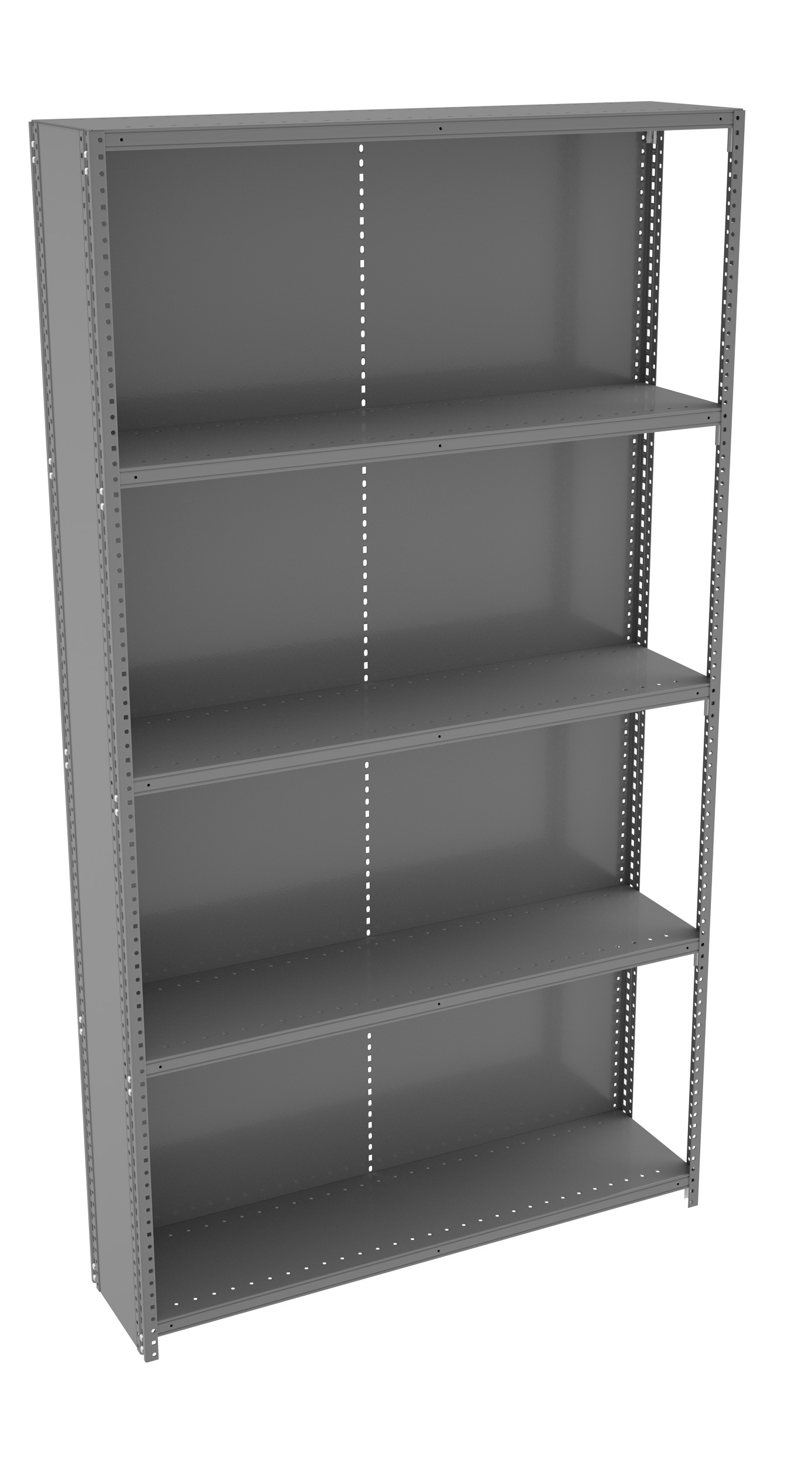 Tennsco 5 Shelf Q-Line Shelving Closed Adder Unit – 22 Gauge