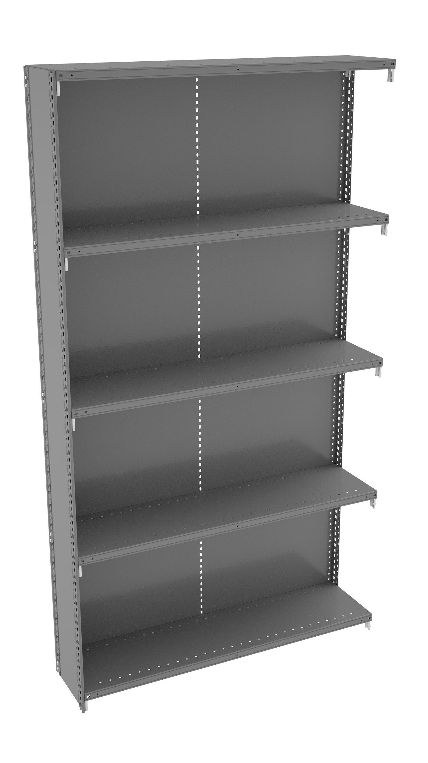 Tennsco Storage Made Easy 5 Shelf QLine Shelving Closed Adder Unit