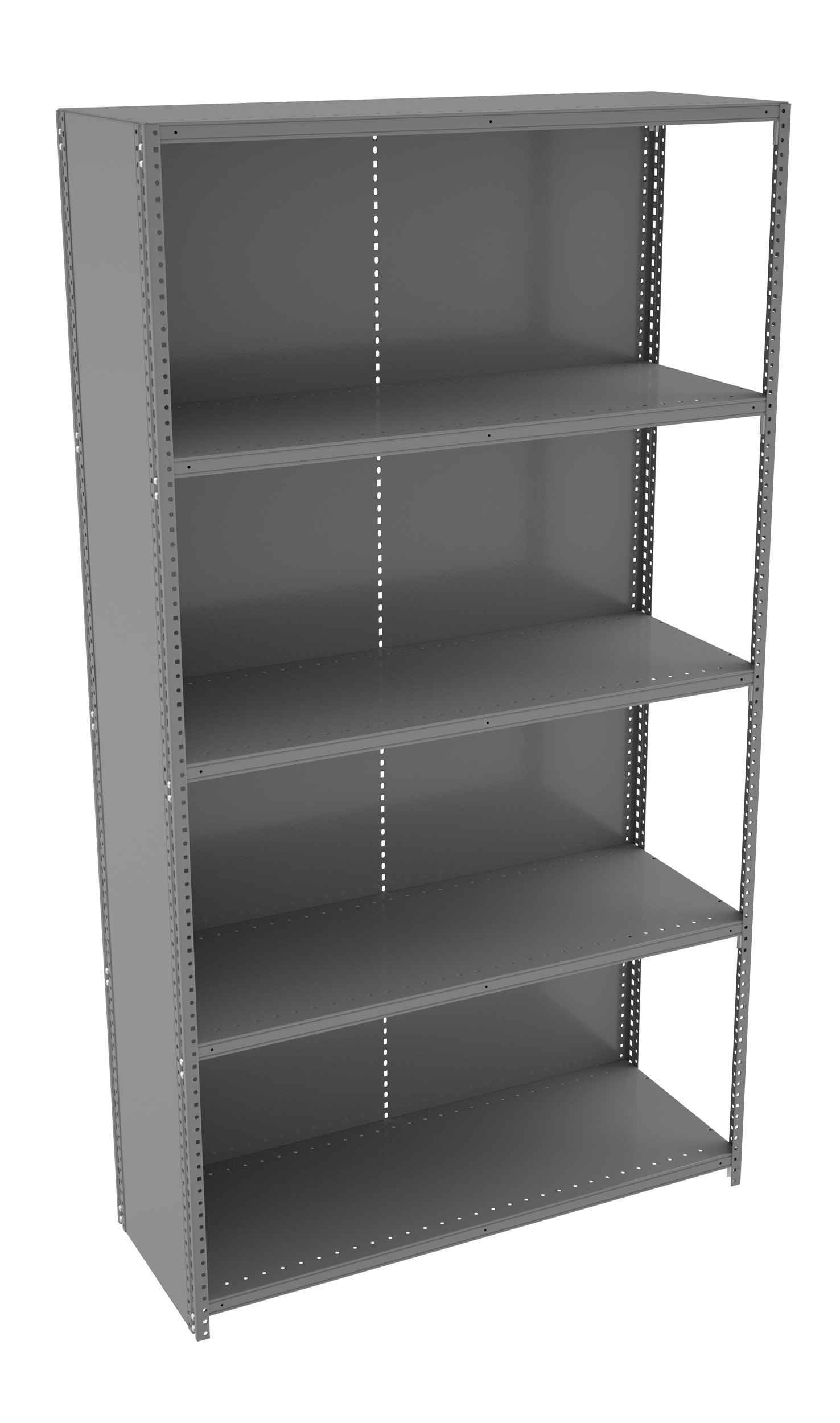 Tennsco 5 Shelf Q-Line Shelving Closed Adder Unit – 22 Gauge