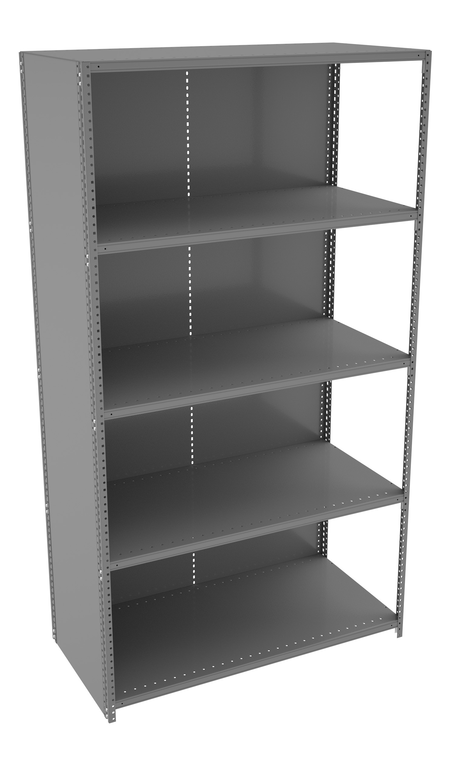 Tennsco 5 Shelf Q-Line Shelving Closed Adder Unit – 22 Gauge