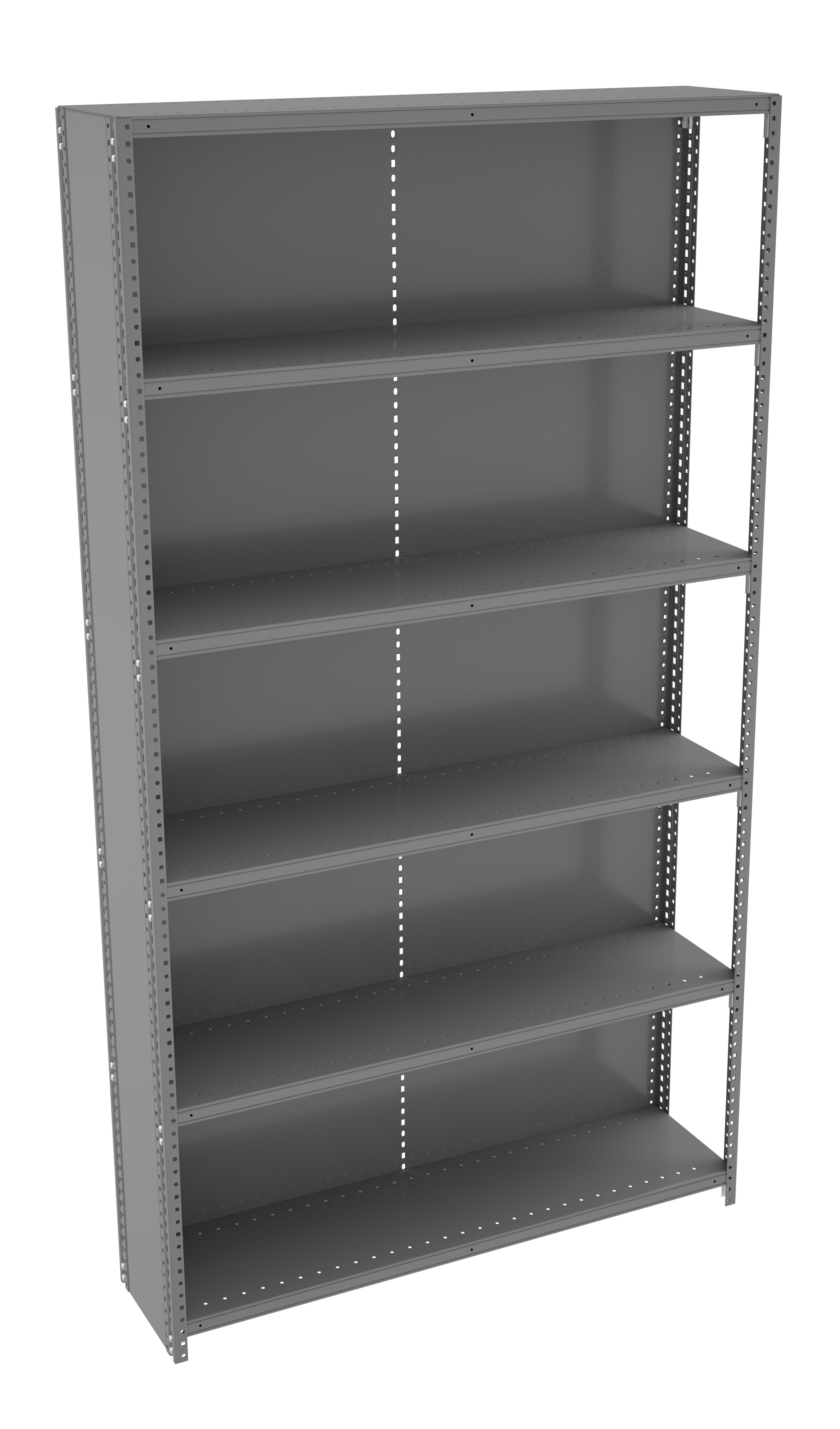 Tennsco Storage Made Easy 6 Shelf QLine Shelving Closed Adder Unit