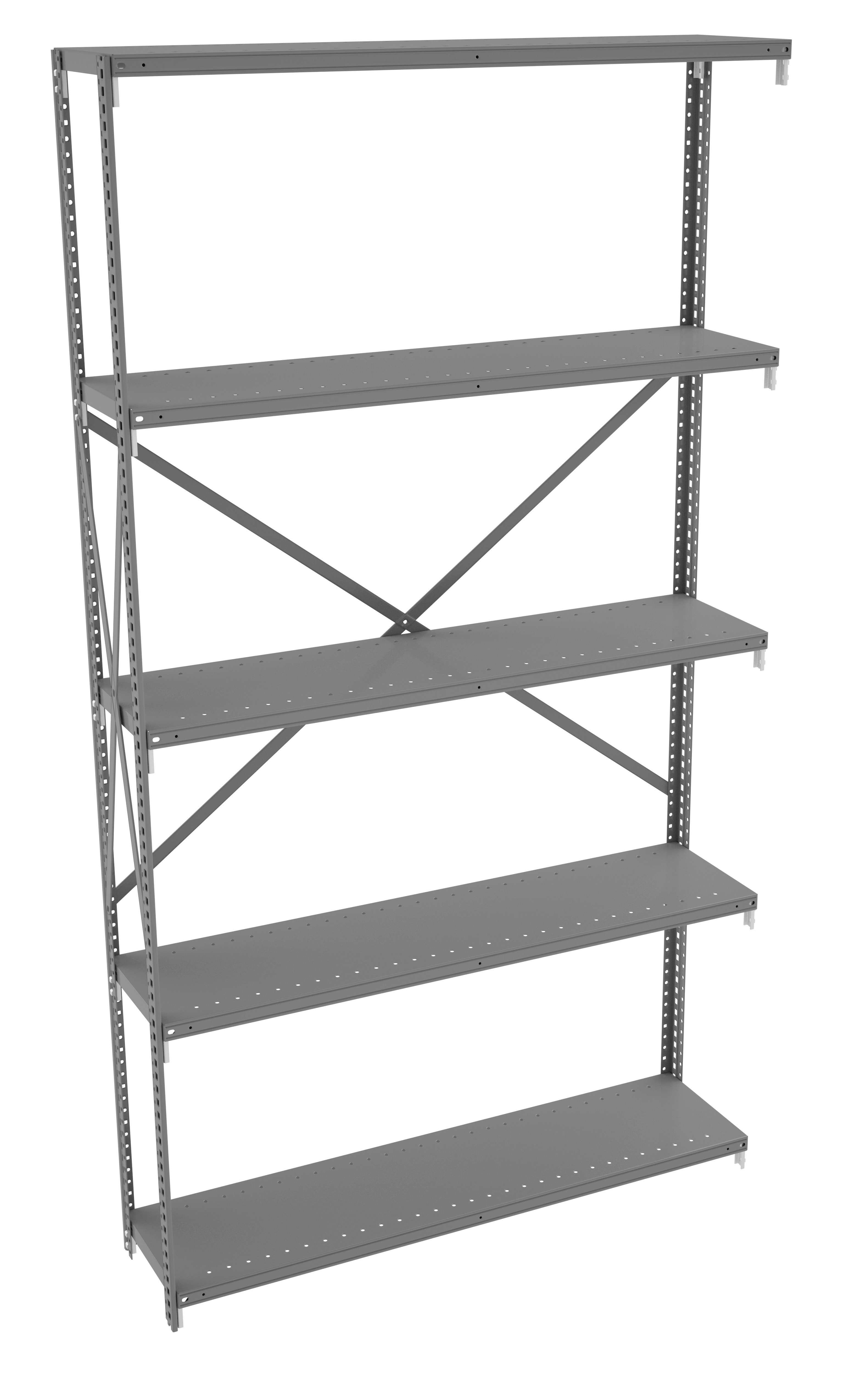Tennsco 5 Shelf Q-Line Shelving Open Adder Unit – 22 Gauge