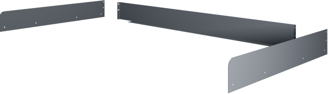 Tennsco Side and Back Rail Kit for Workbenches