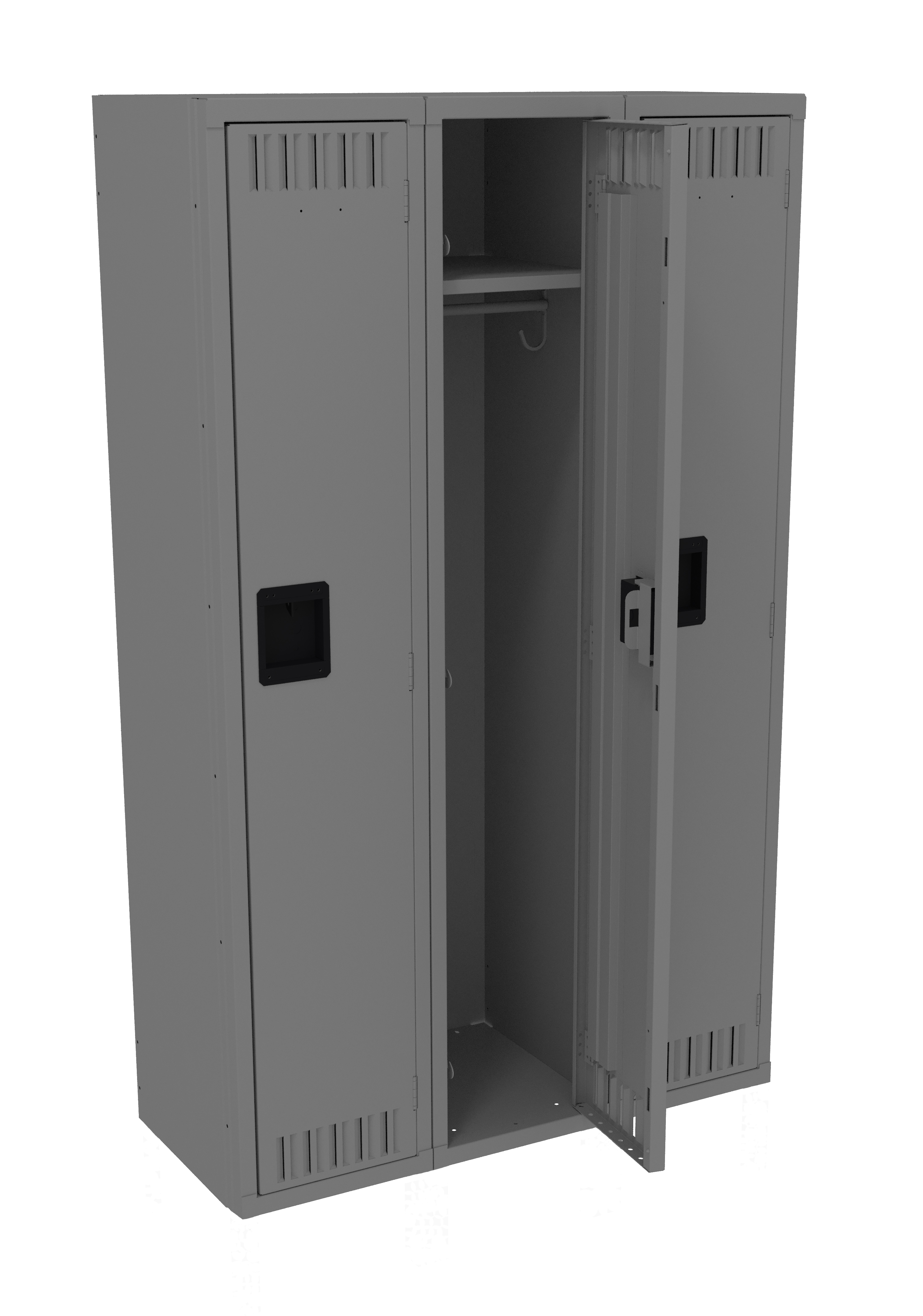 Tennsco - Storage Made Easy - Single Tier Locker - Three Wide Without Legs  (Unassembled)