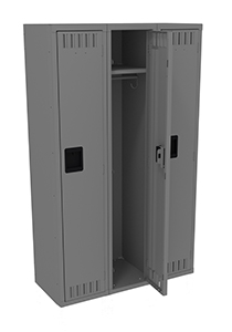 Storage Made Easy - Single Tier Locker - Three Wide Without Legs  (Unassembled) - Tennsco